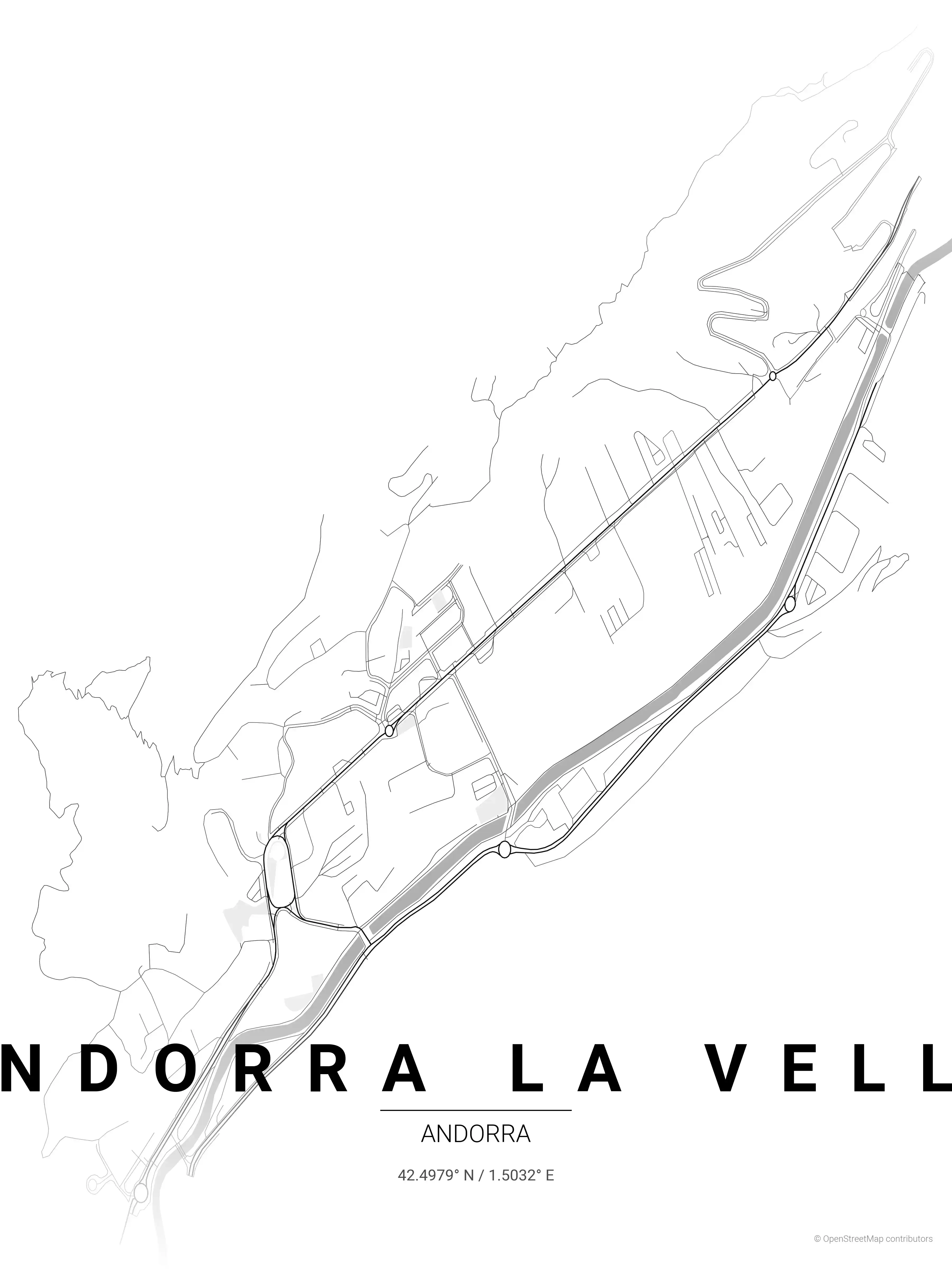 Andorra la Vella contrast zones map