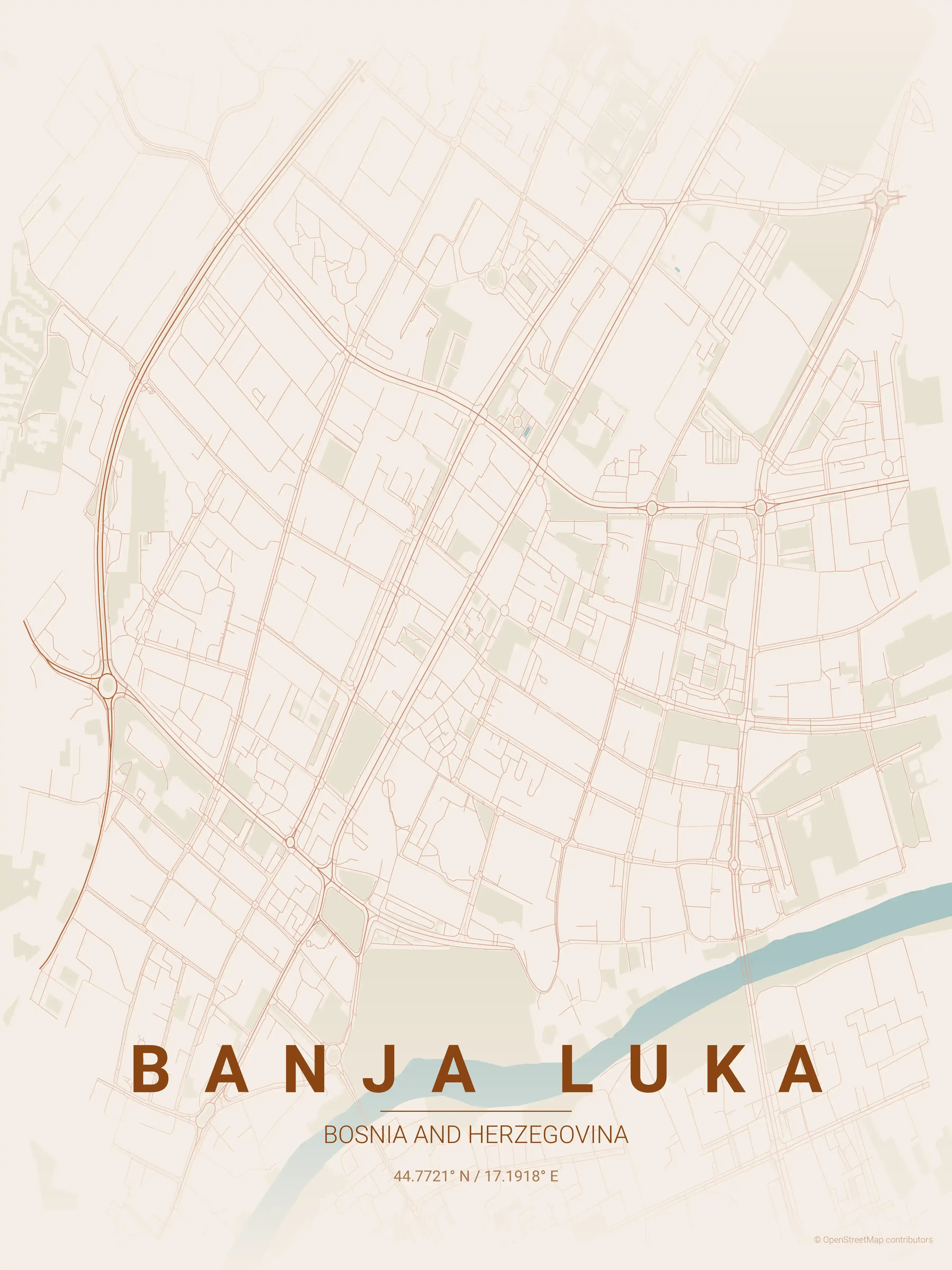 Banja Luka terracotta map
