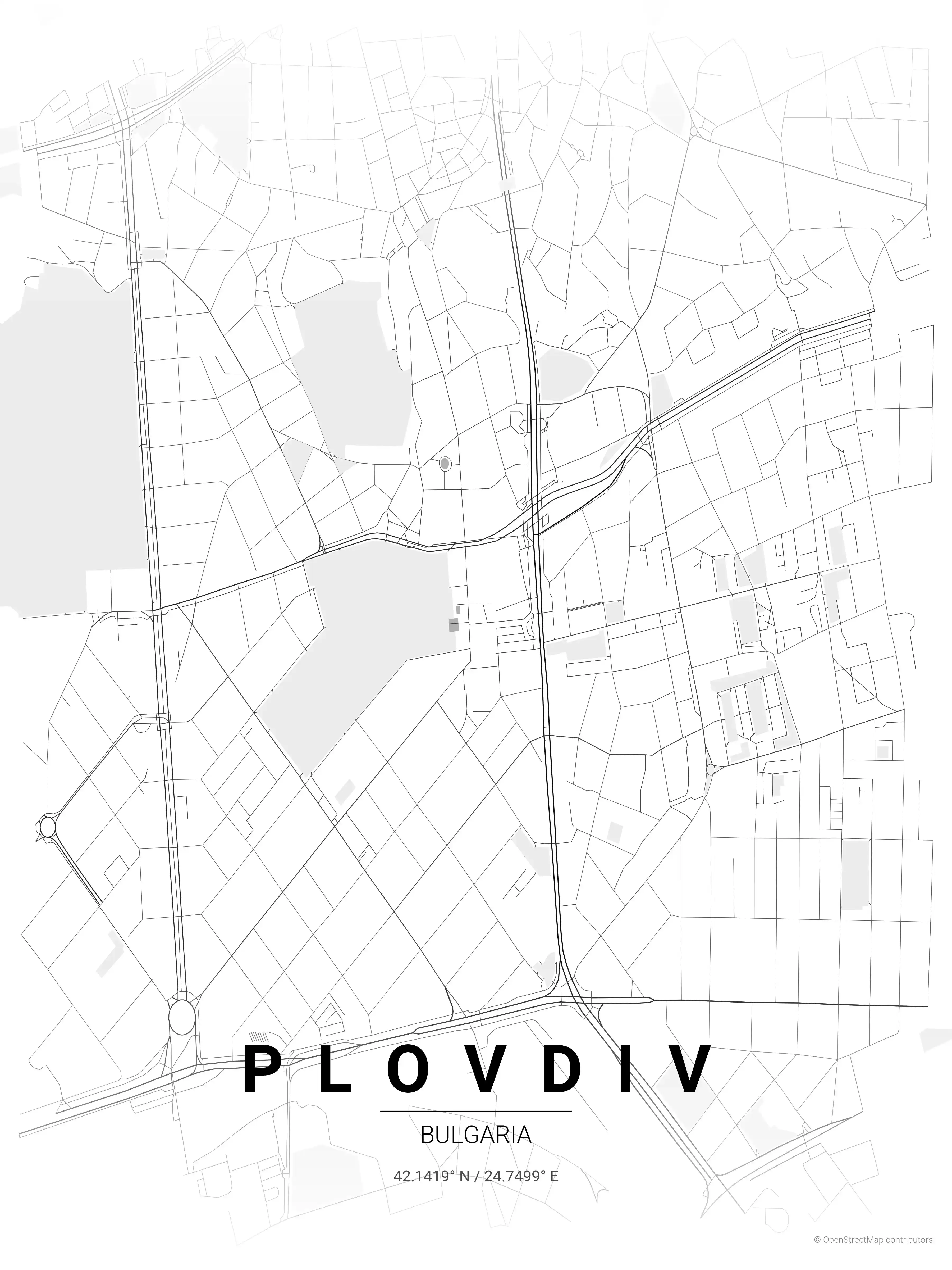 Plovdiv contrast zones map