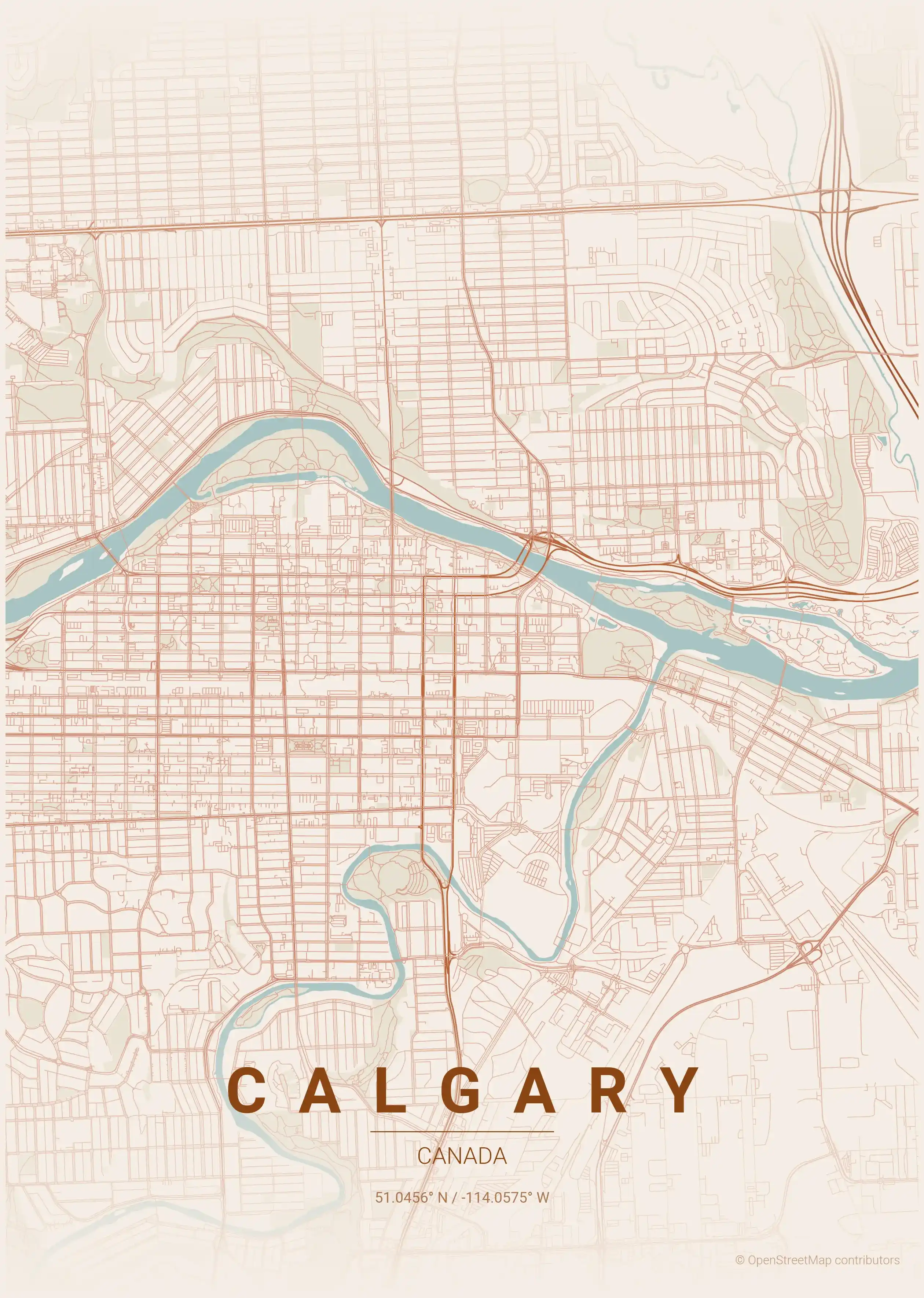 Calgary terracotta map