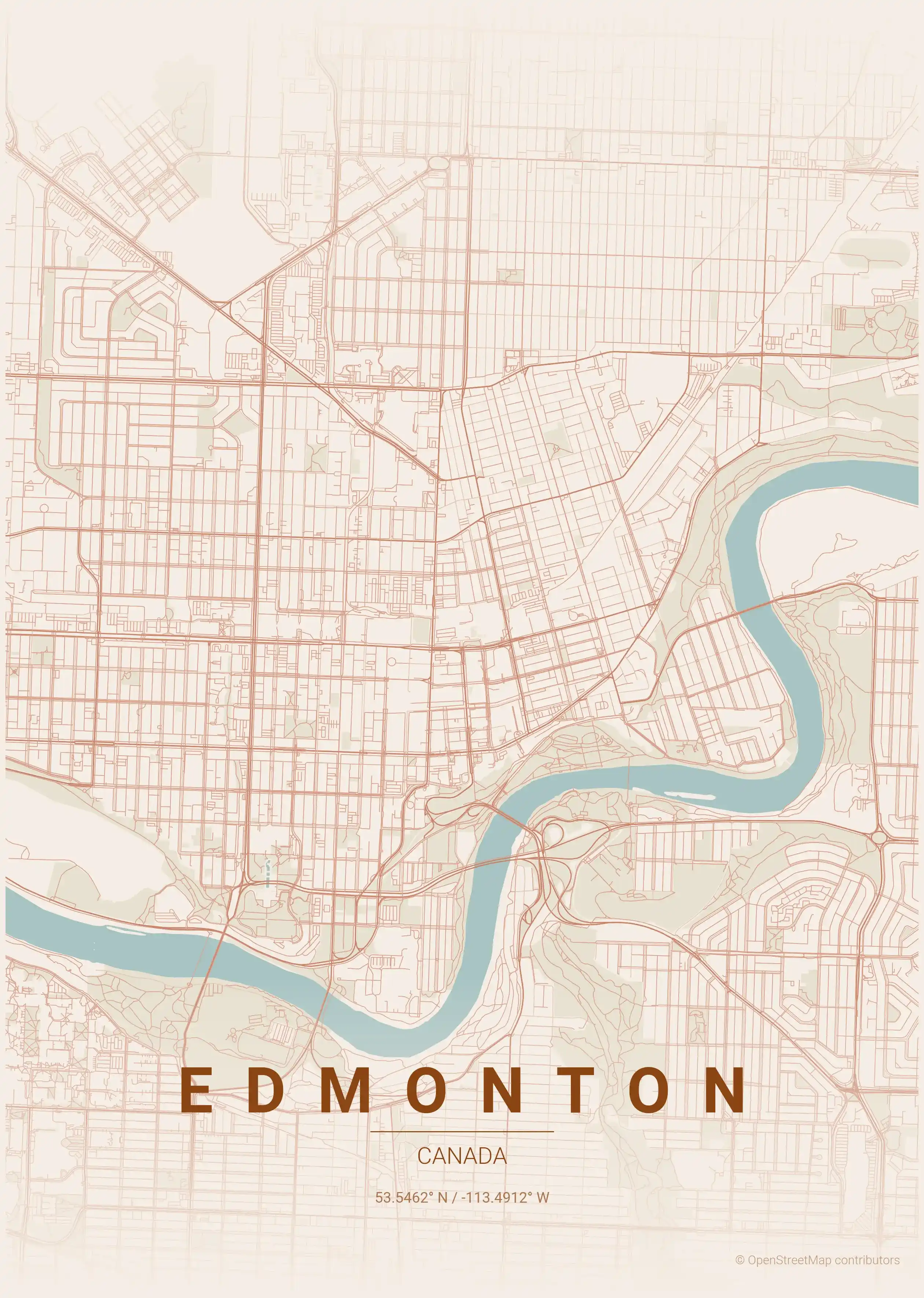 Edmonton terracotta map