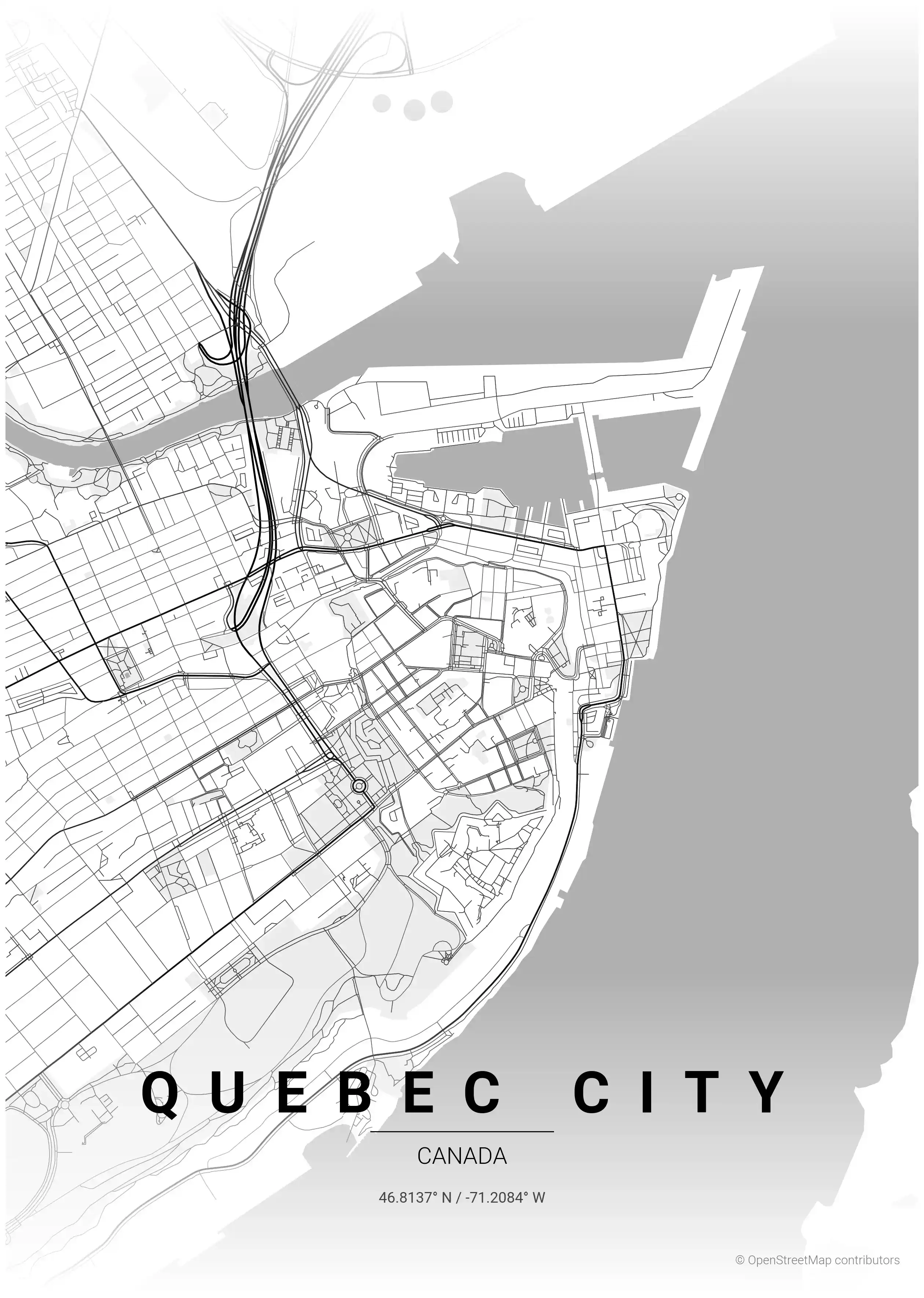 Quebec City contrast zones map
