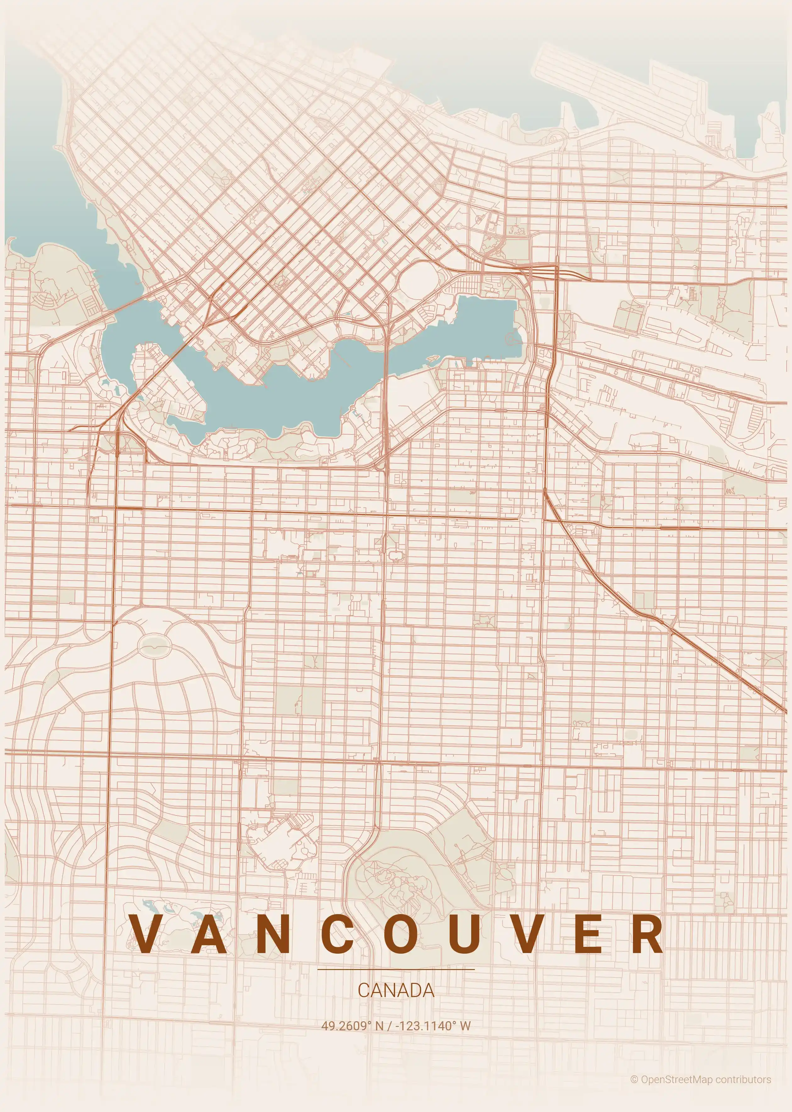 Vancouver terracotta map