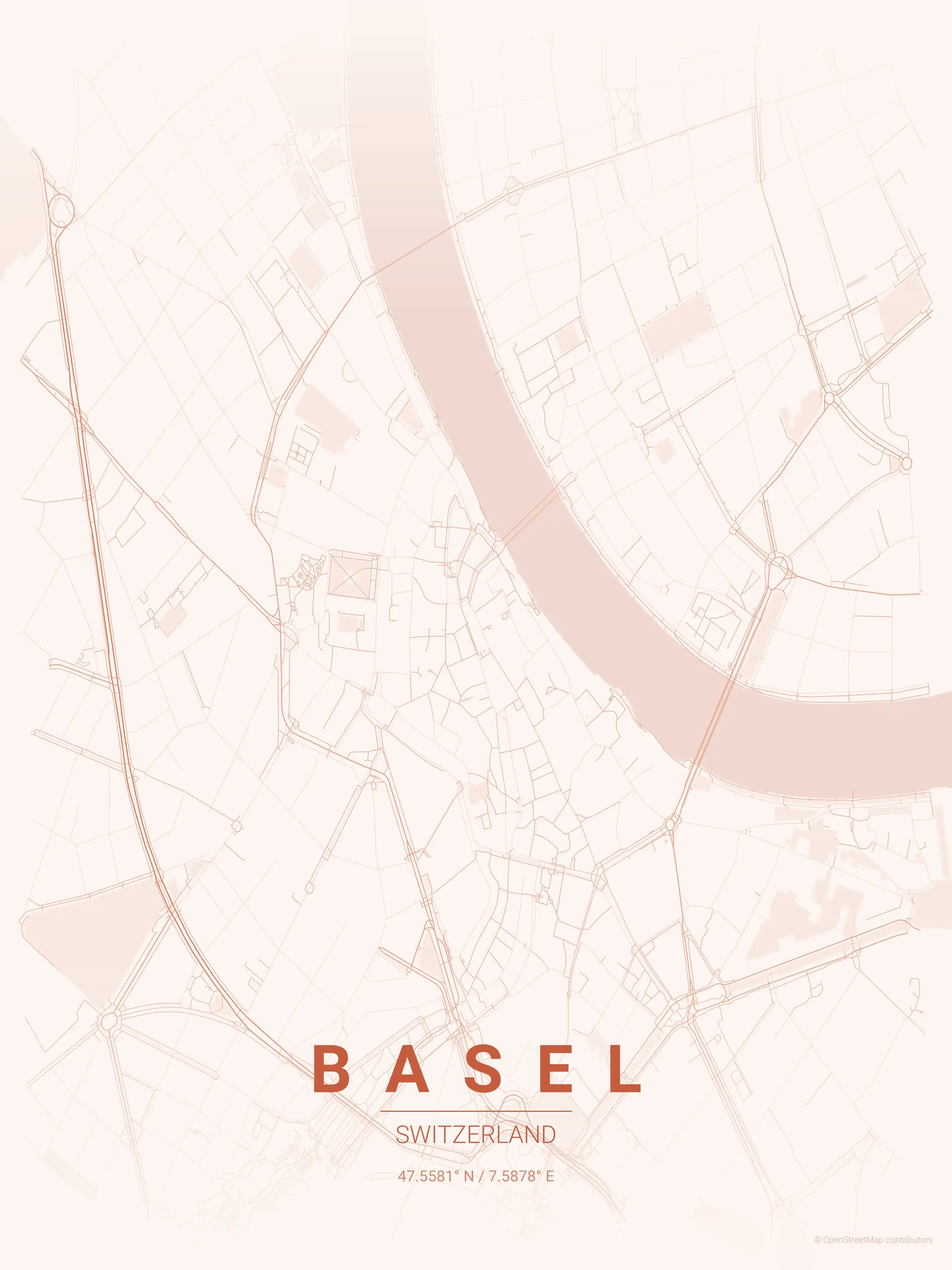 Basel sunset map