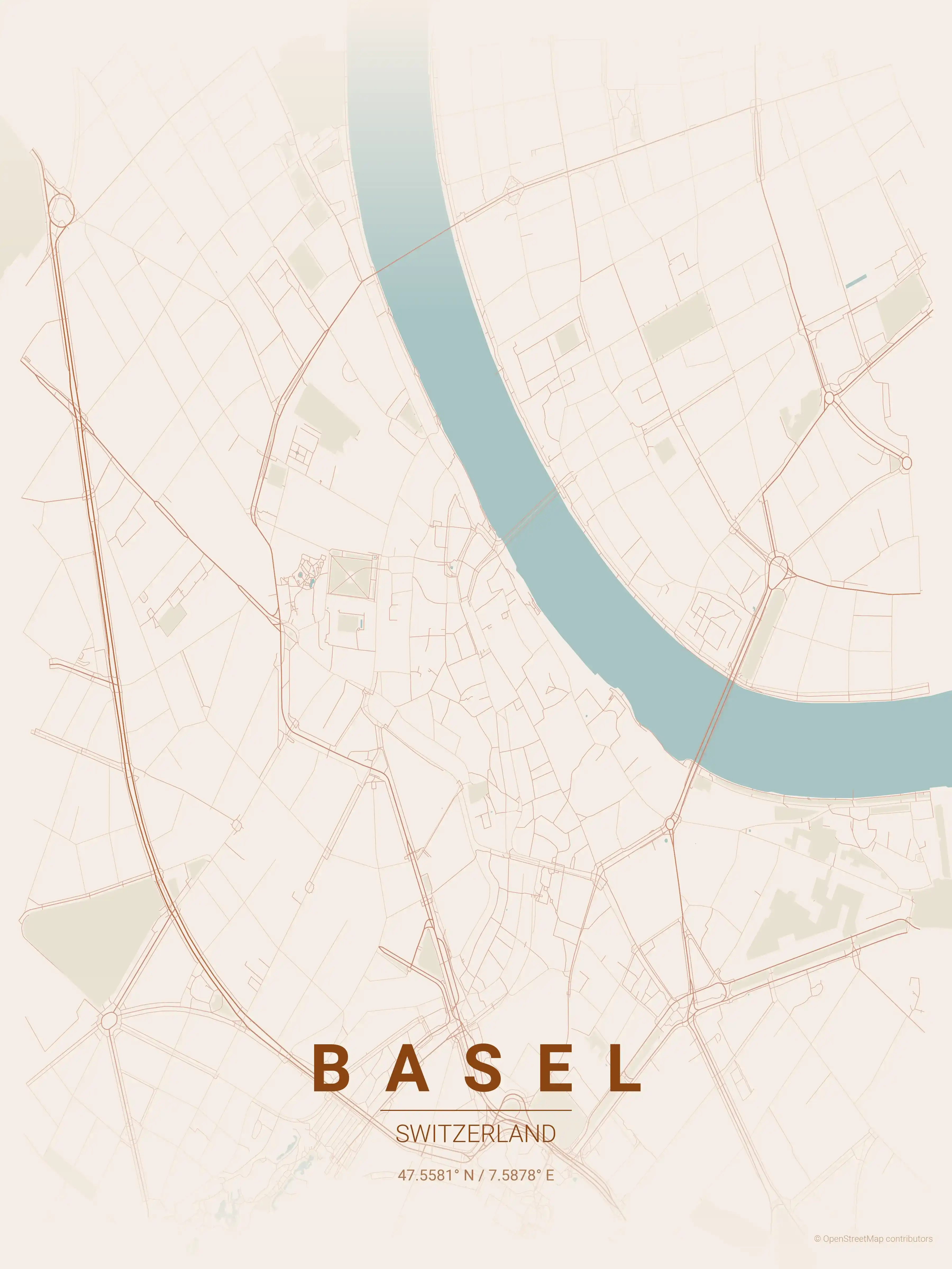 Basel terracotta map