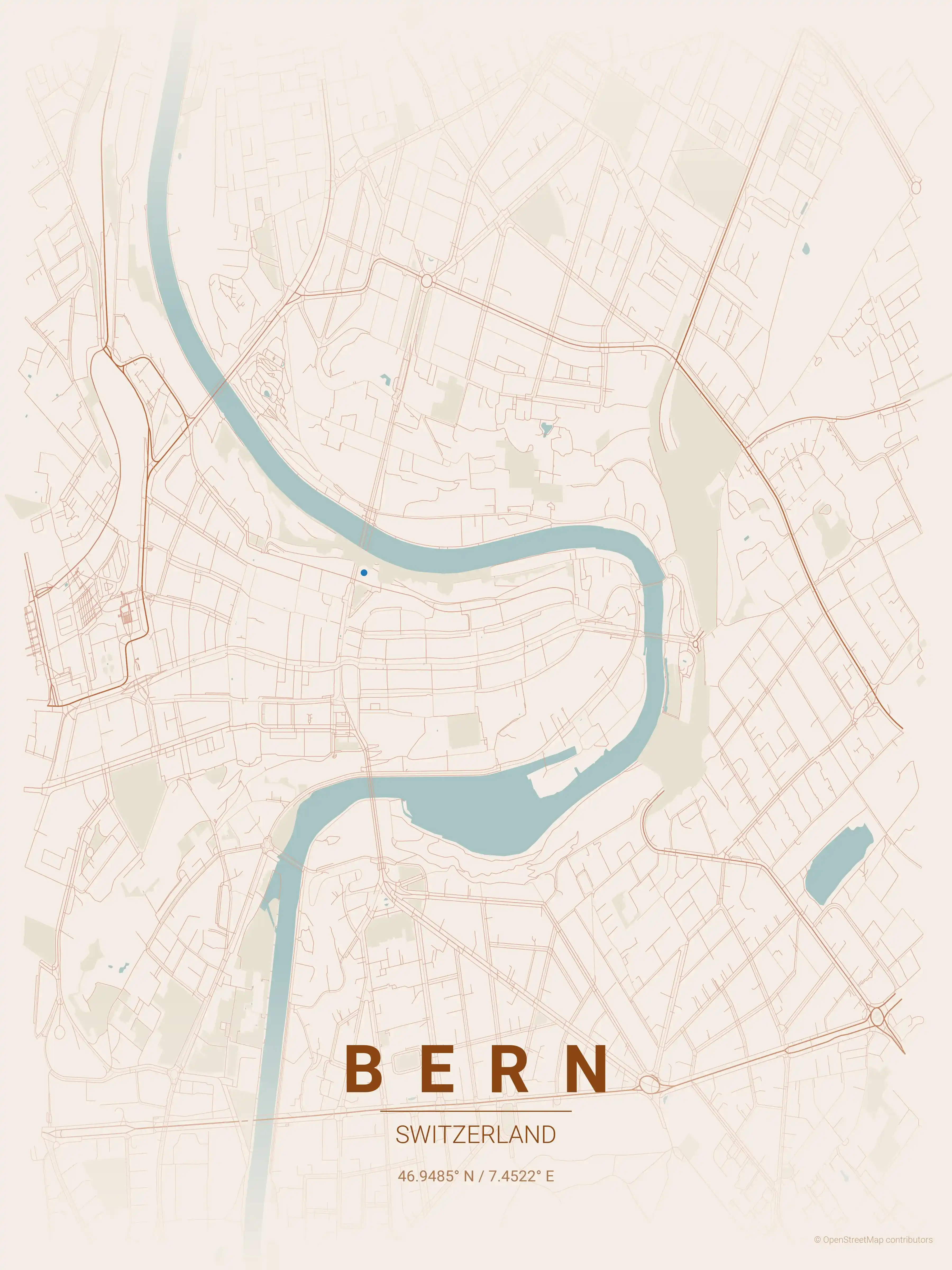 Bern terracotta map