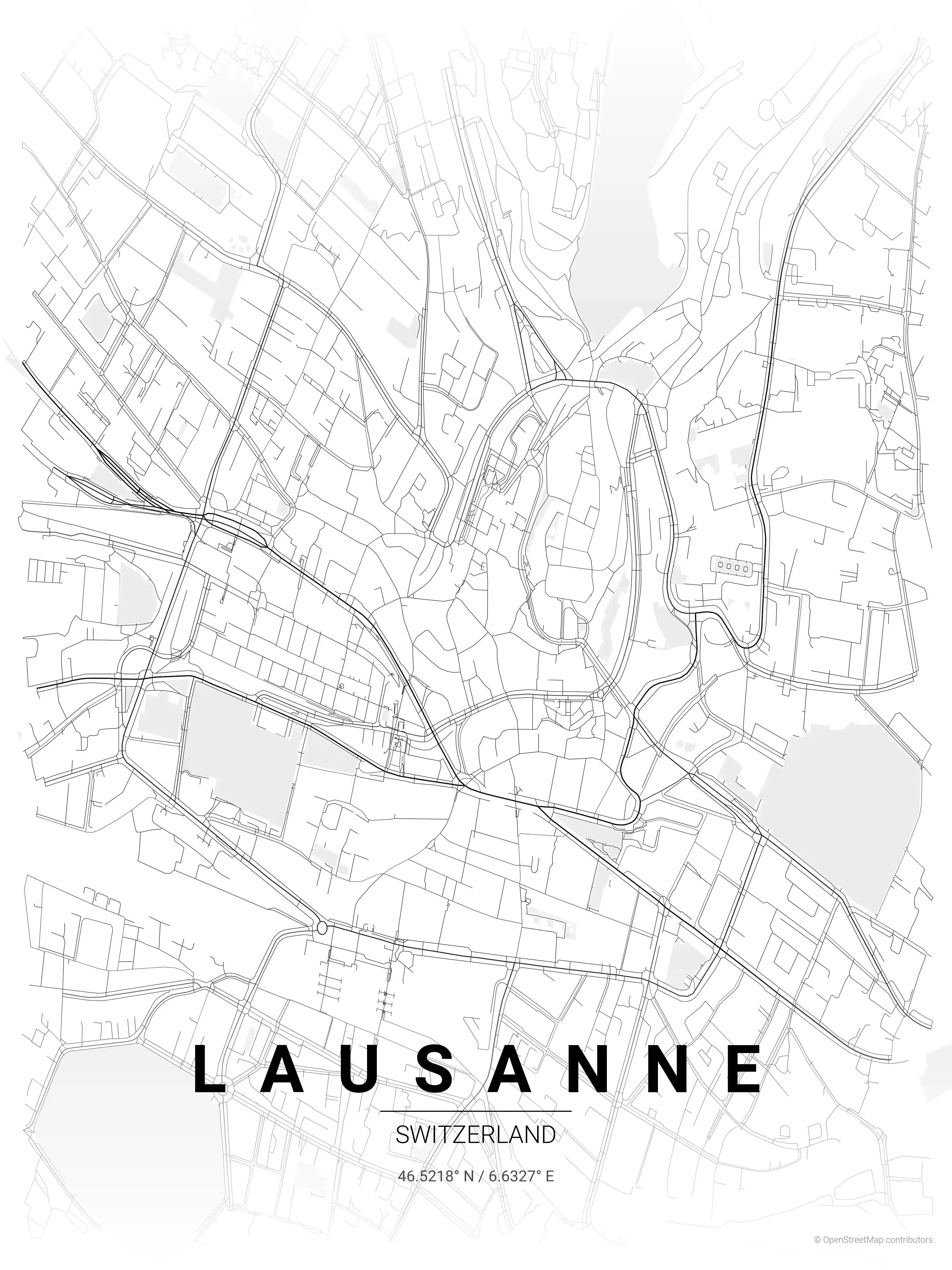 Lausanne contrast zones map