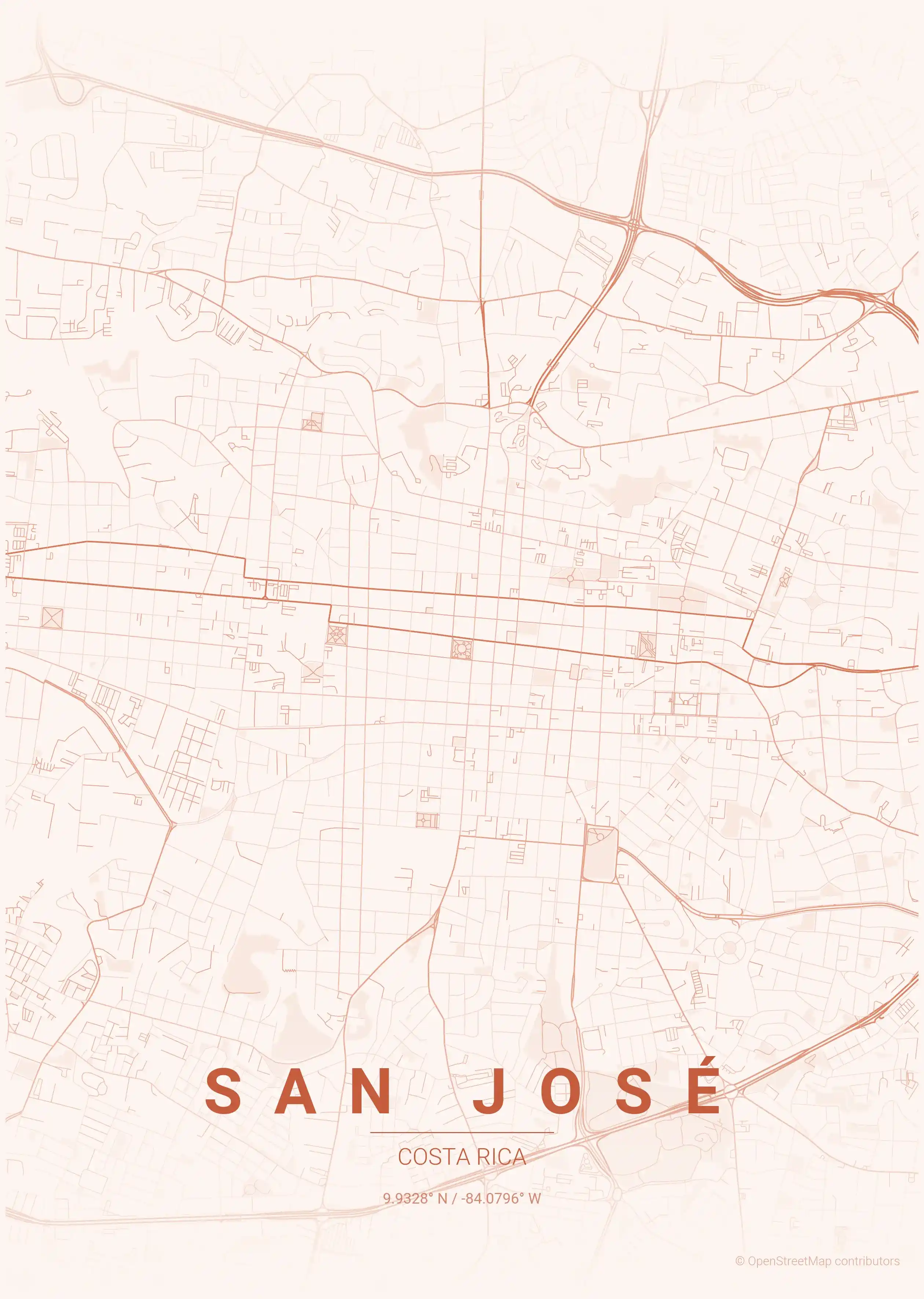San José sunset map