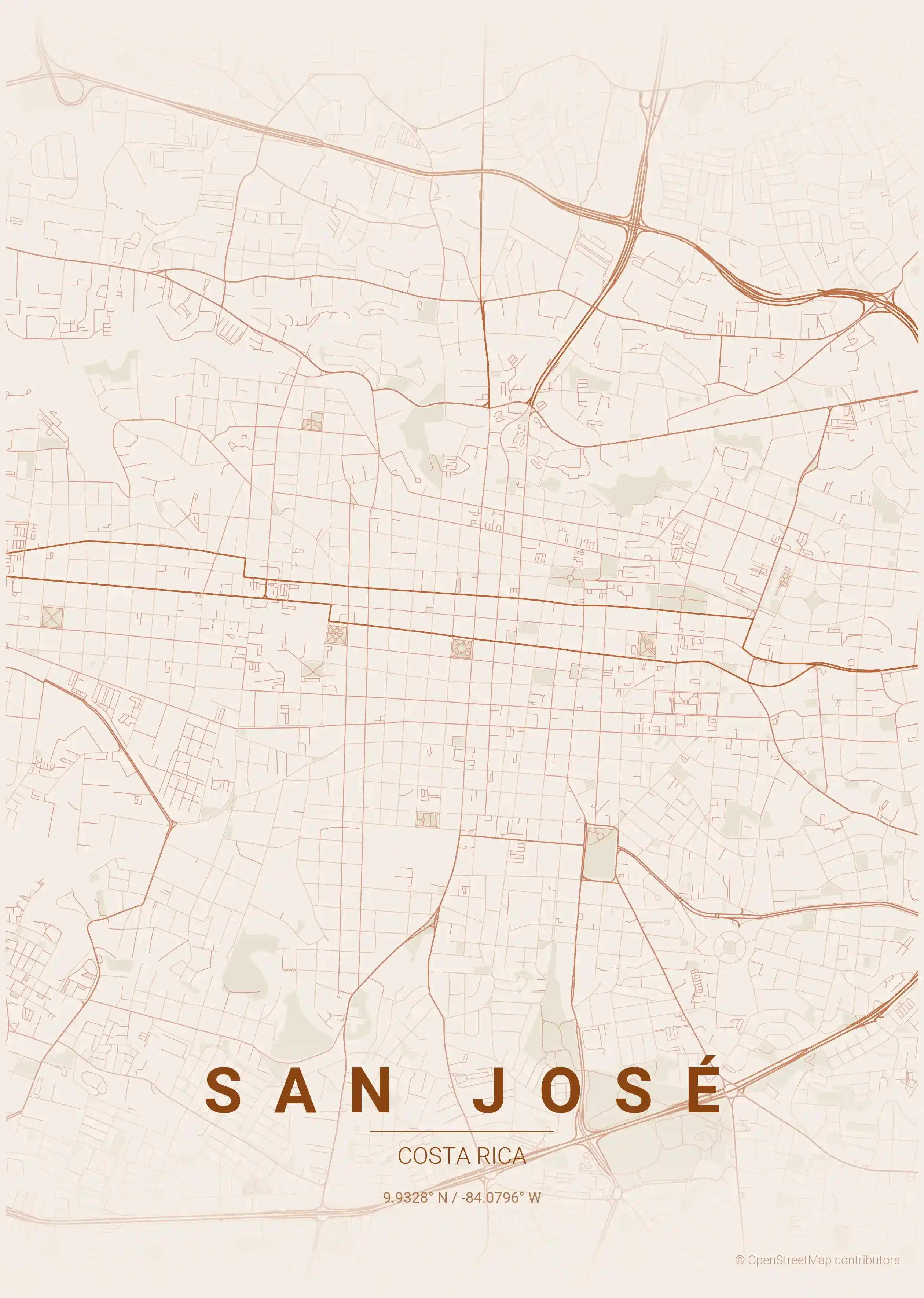 San José terracotta map