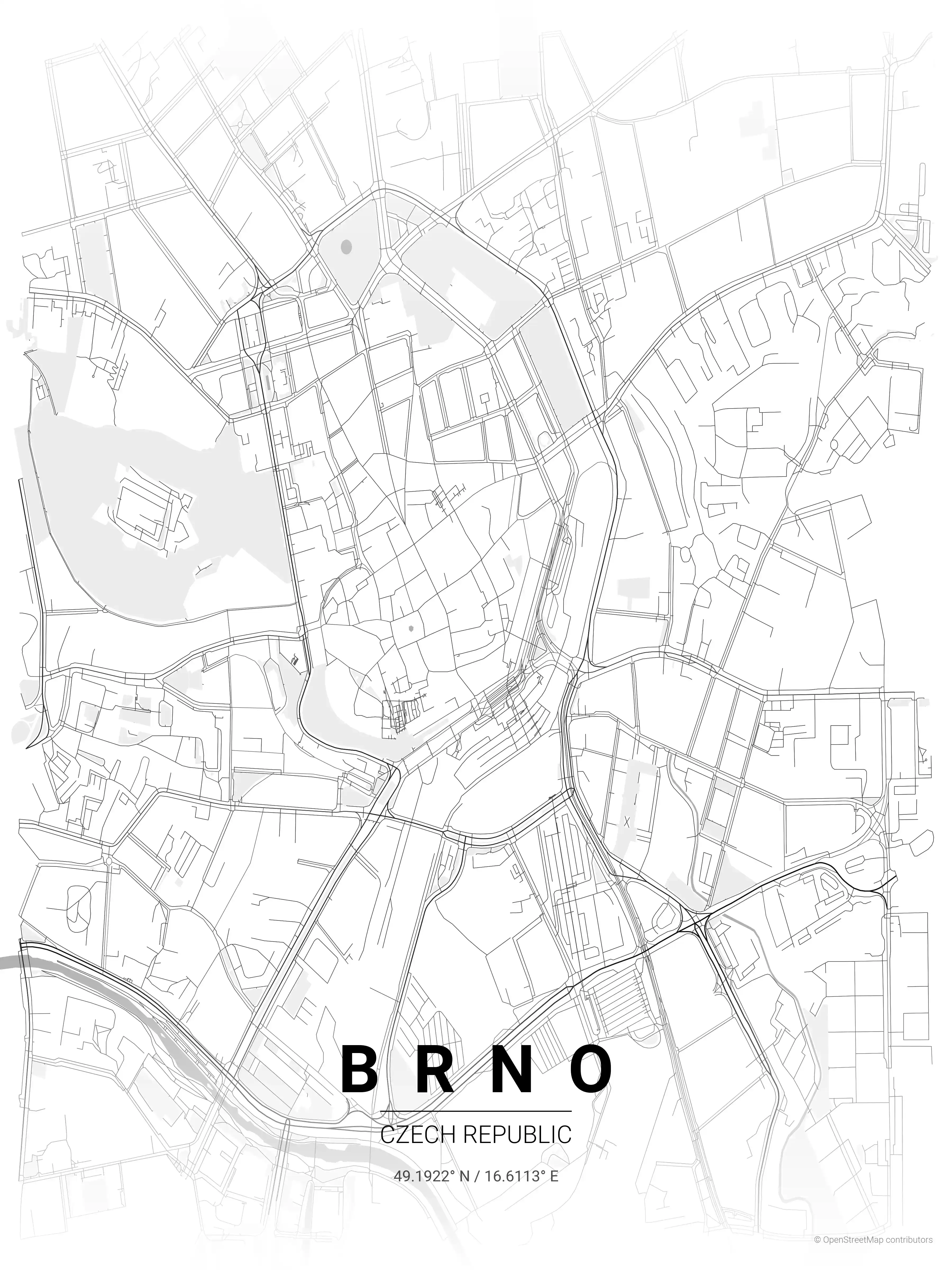 Brno contrast zones map