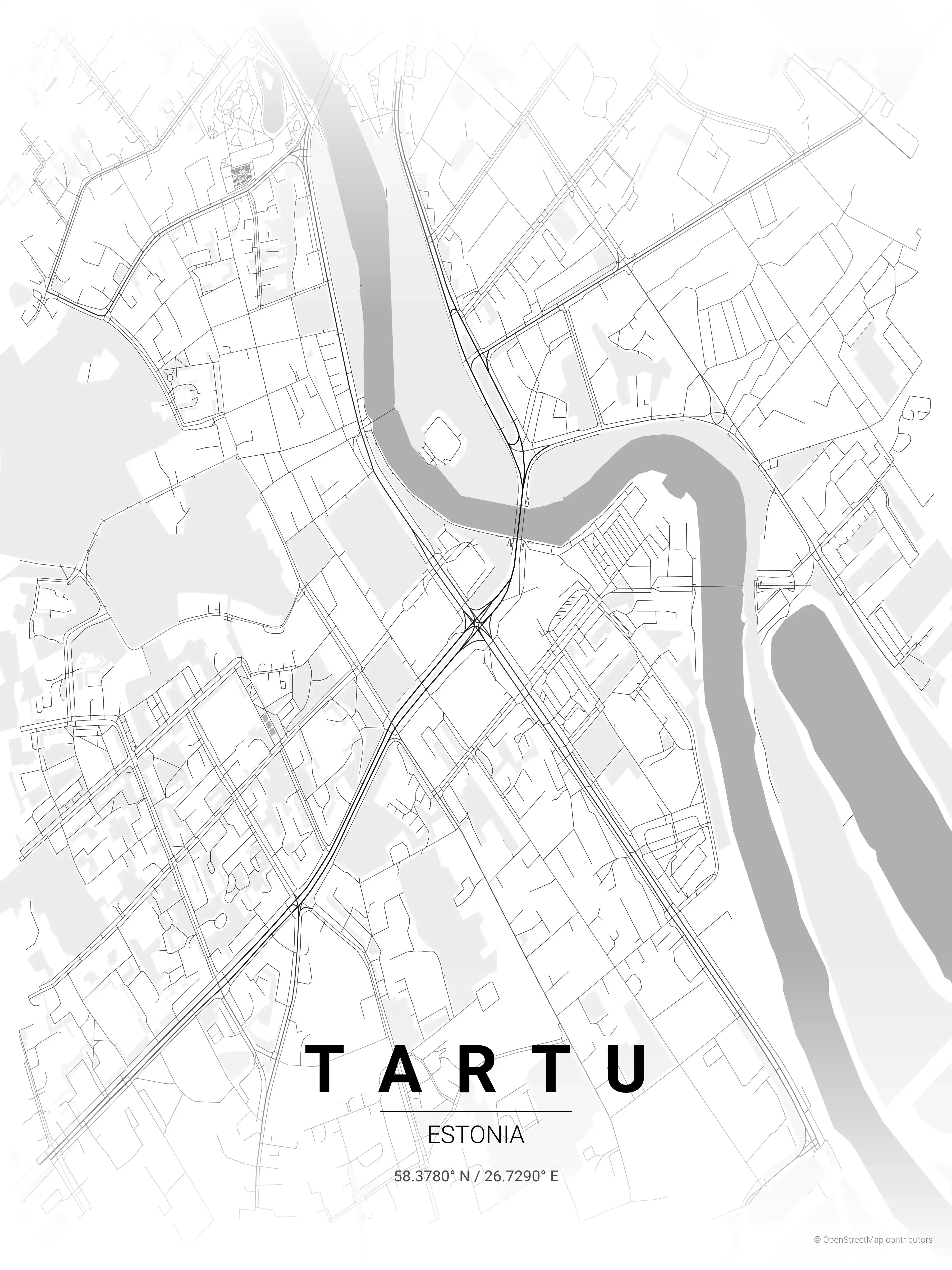 Tartu contrast zones map