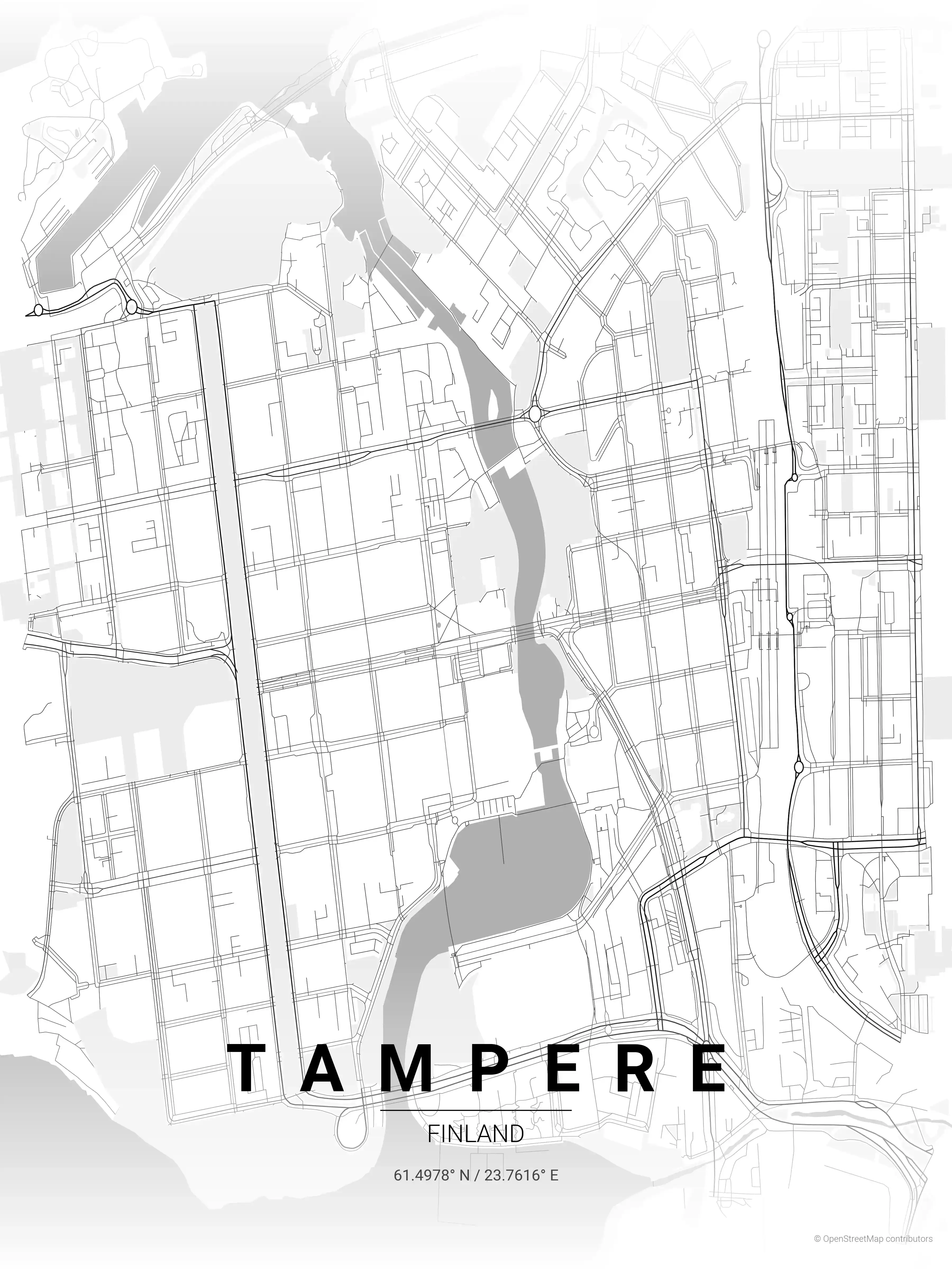 Tampere contrast zones map