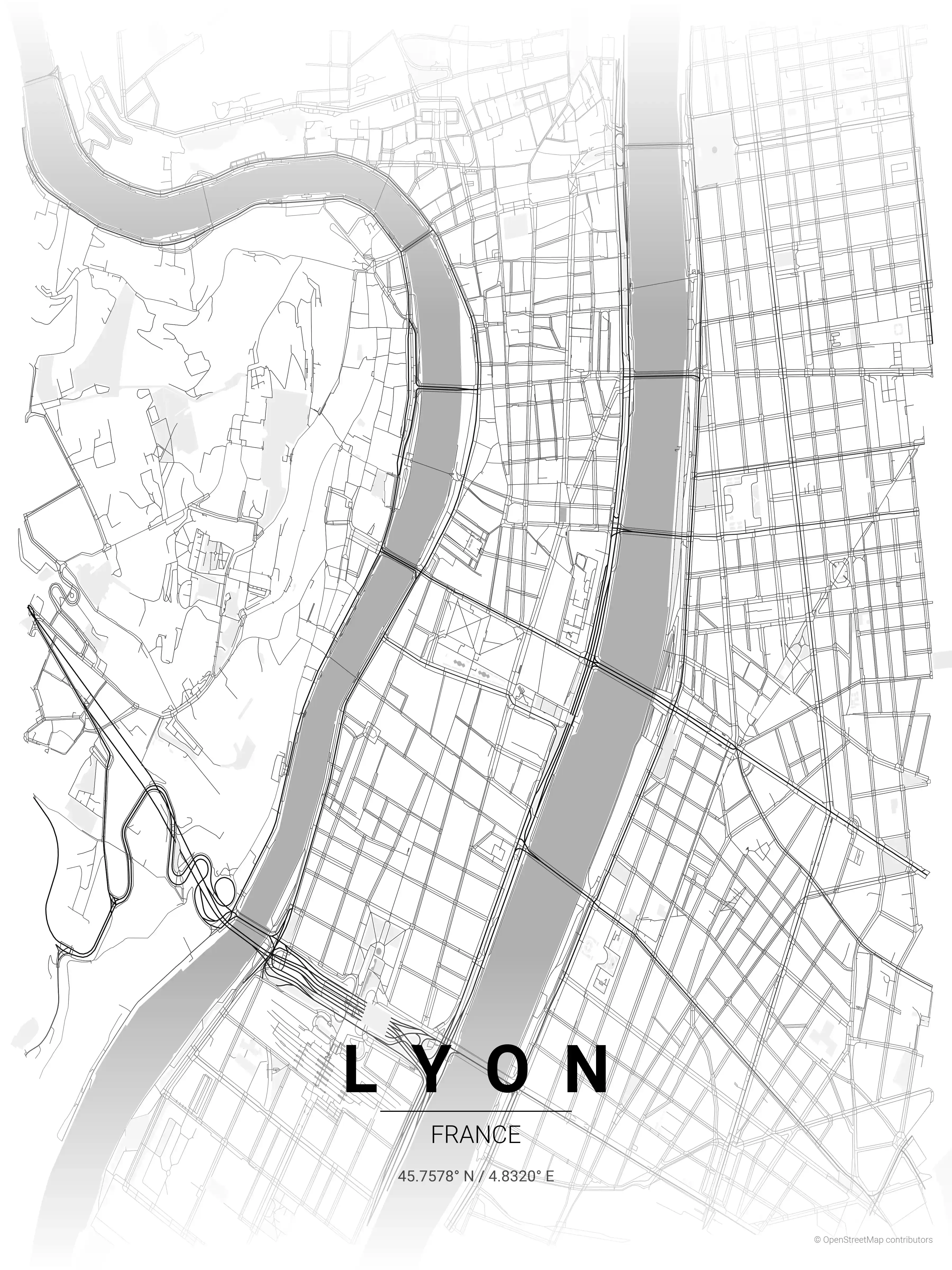 Lyon contrast zones map