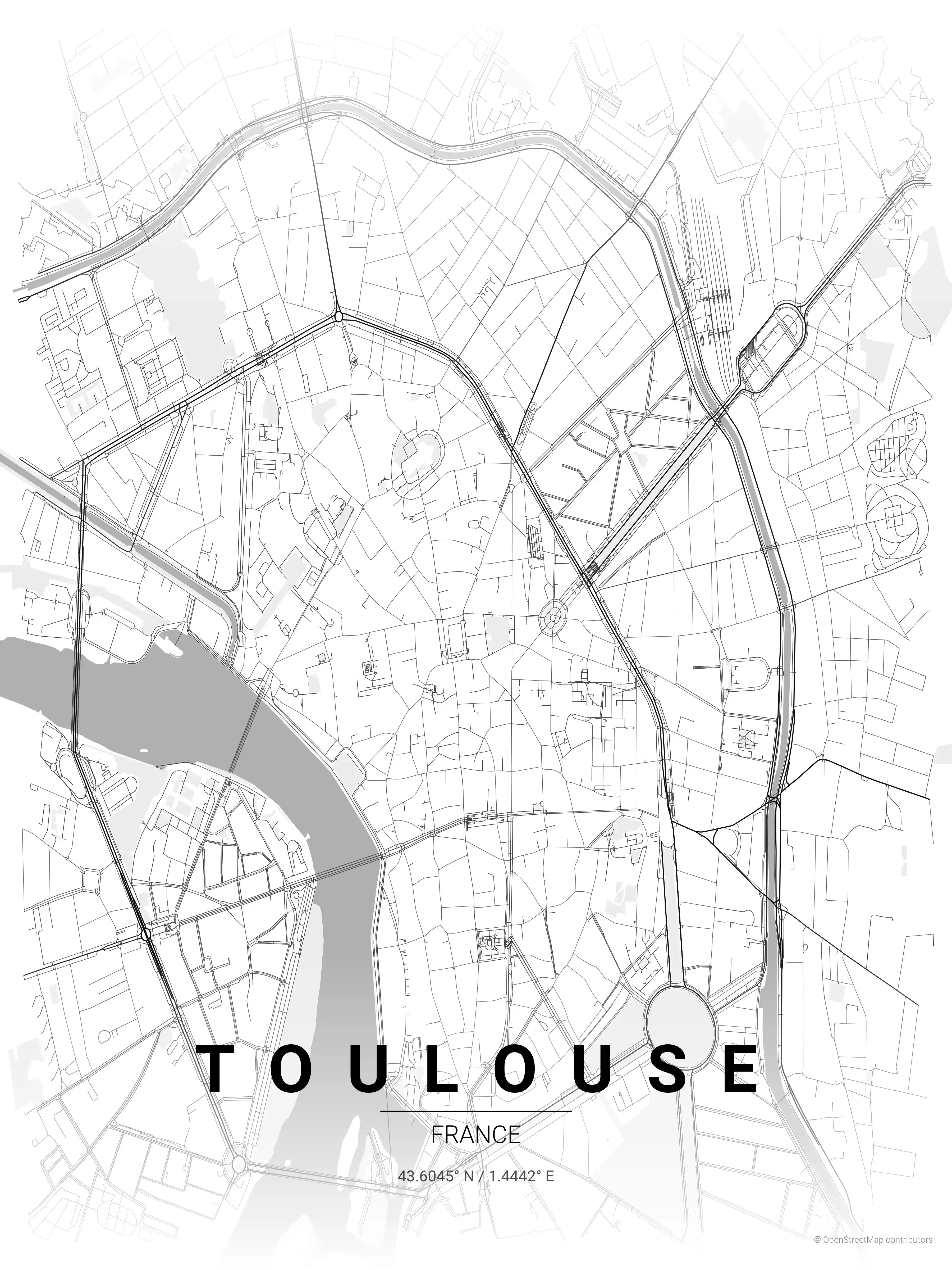 Toulouse contrast zones map