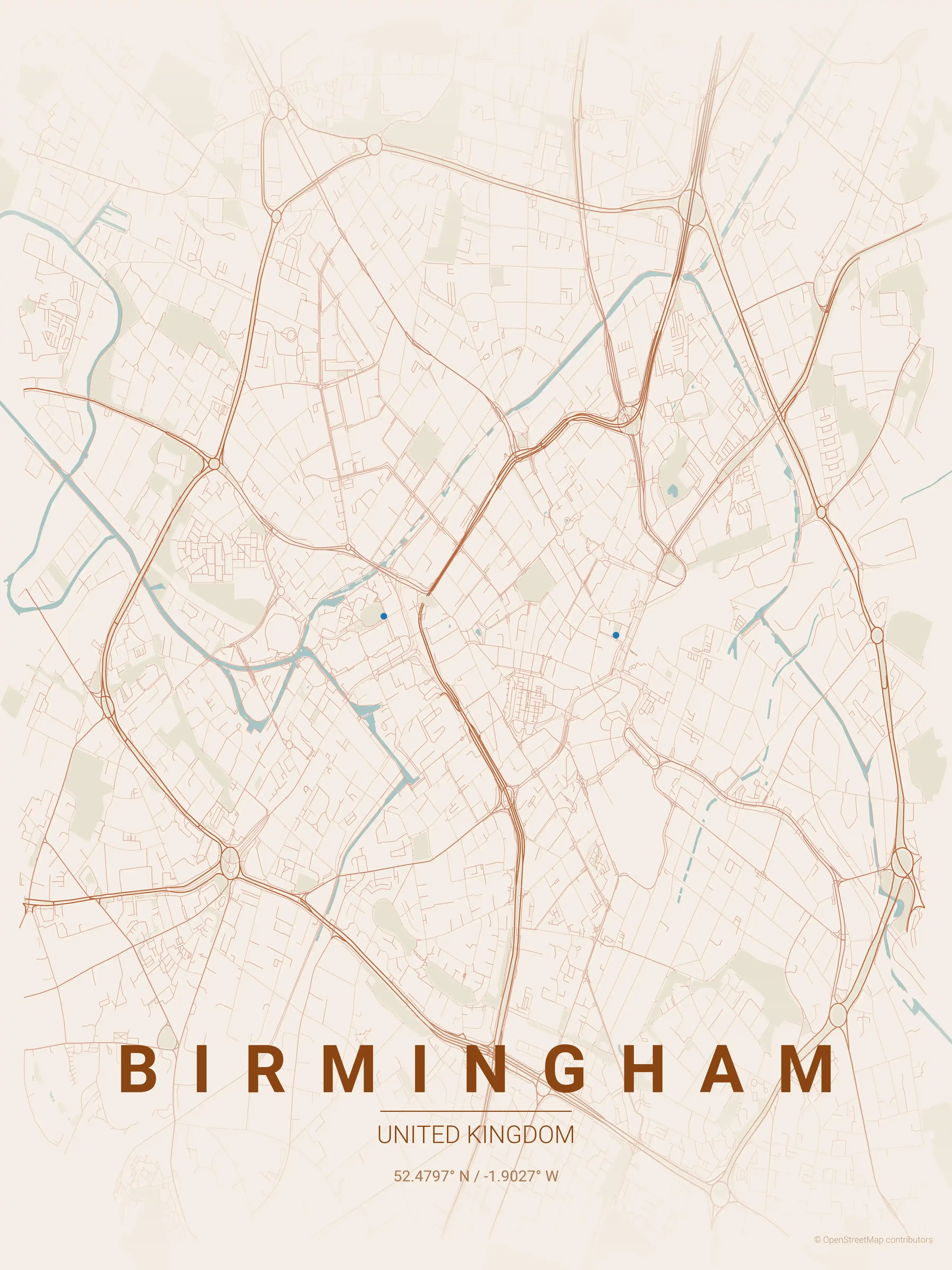 Birmingham terracotta map