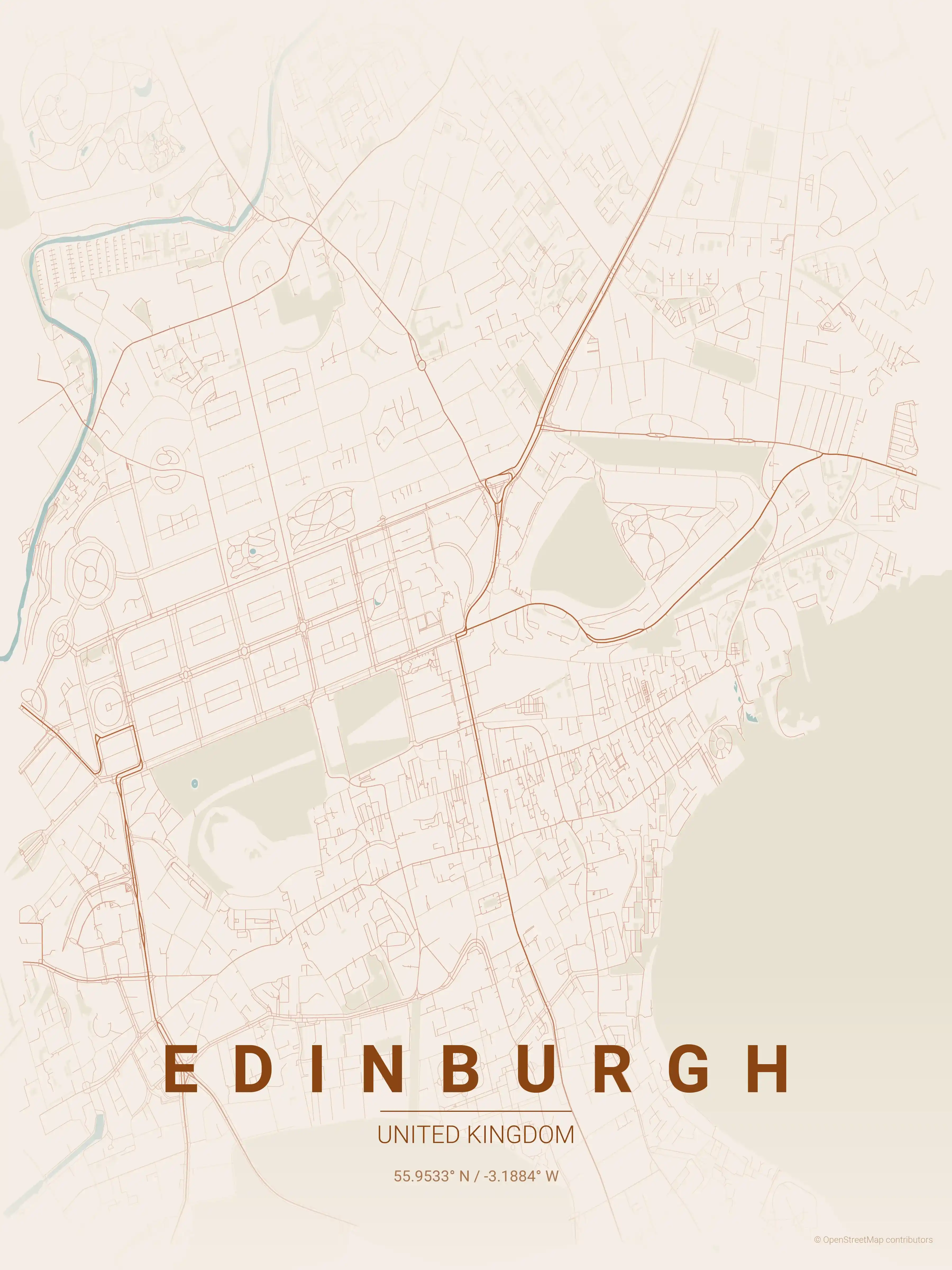 Edinburgh terracotta map