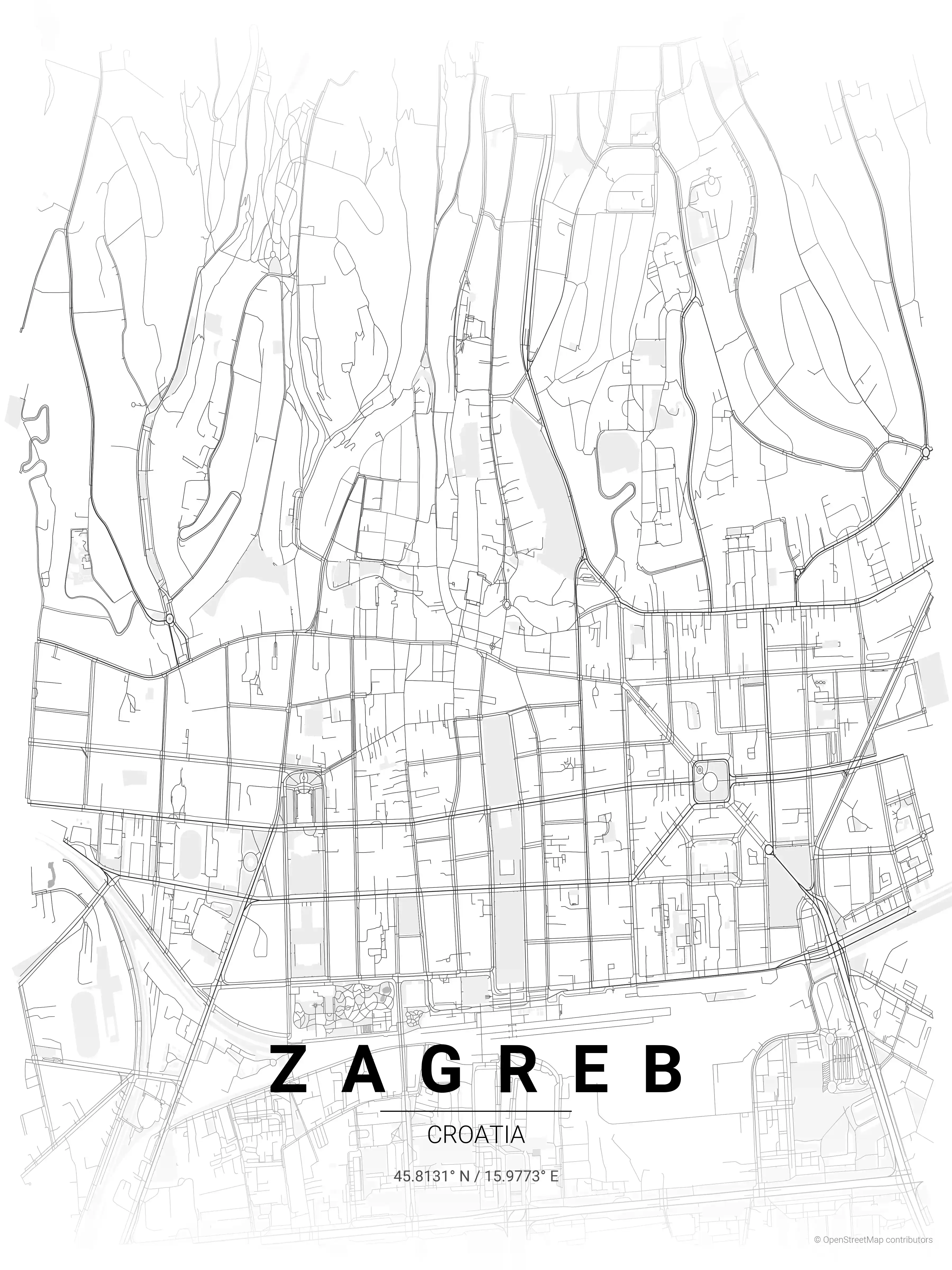 Zagreb contrast zones map