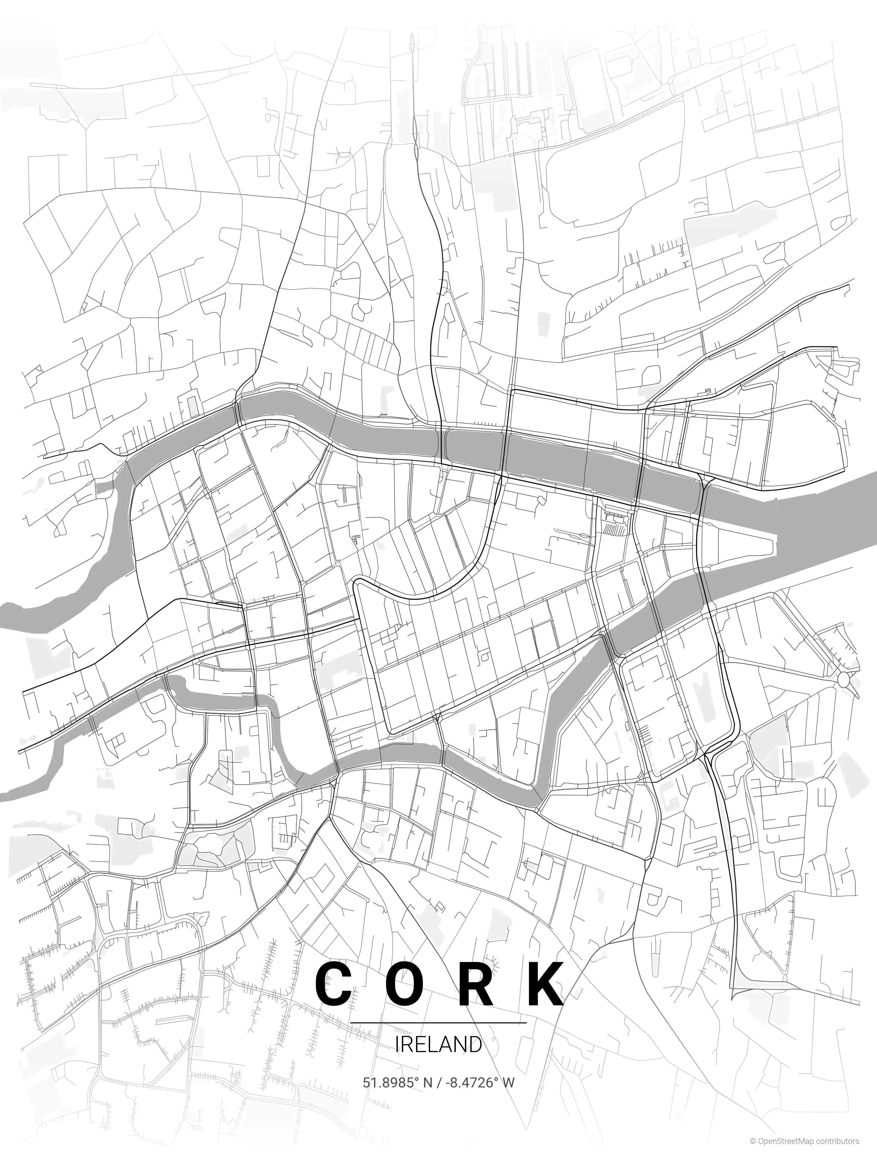 Cork contrast zones map