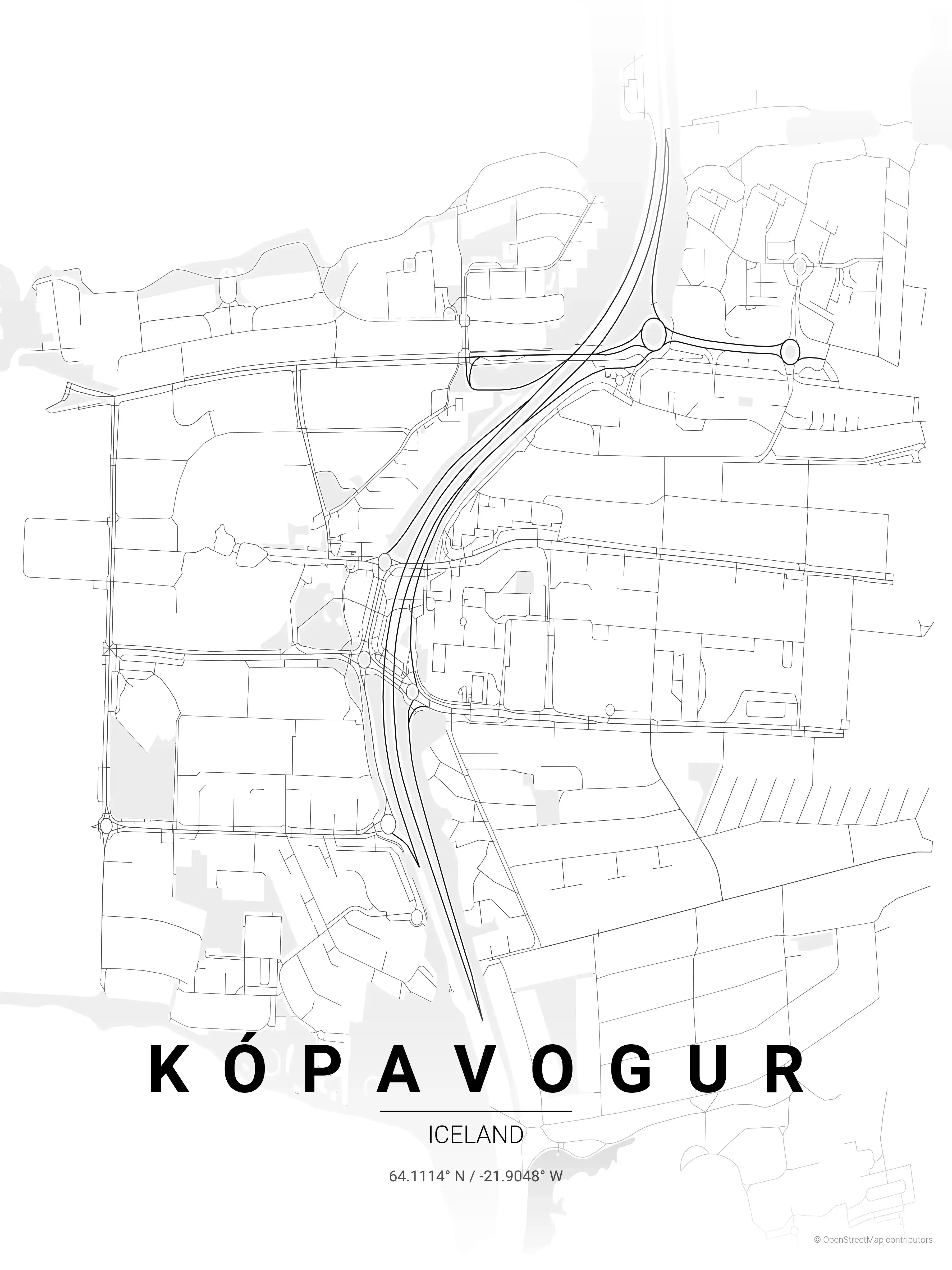 Kópavogur contrast zones map