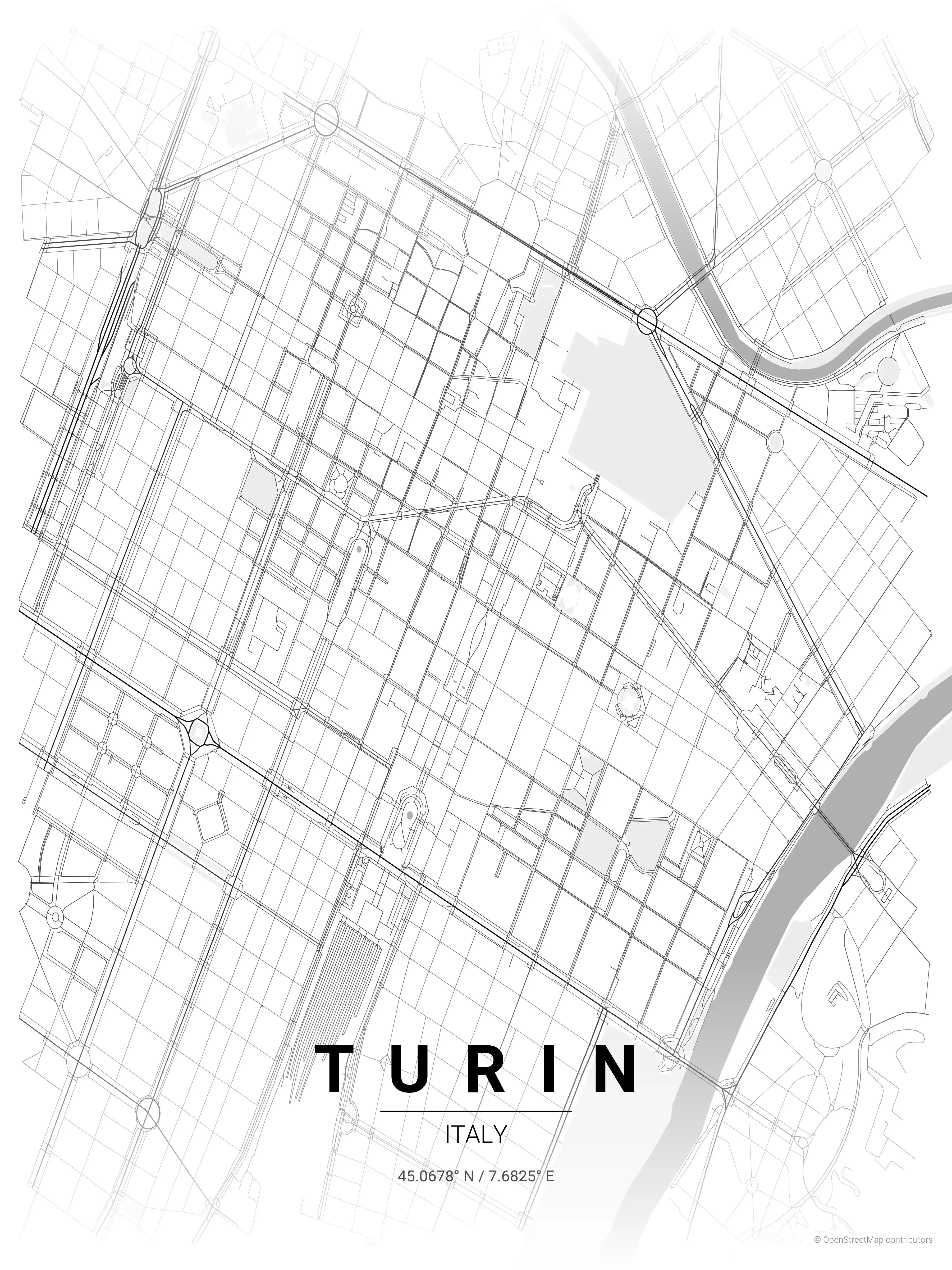 Turin contrast zones map