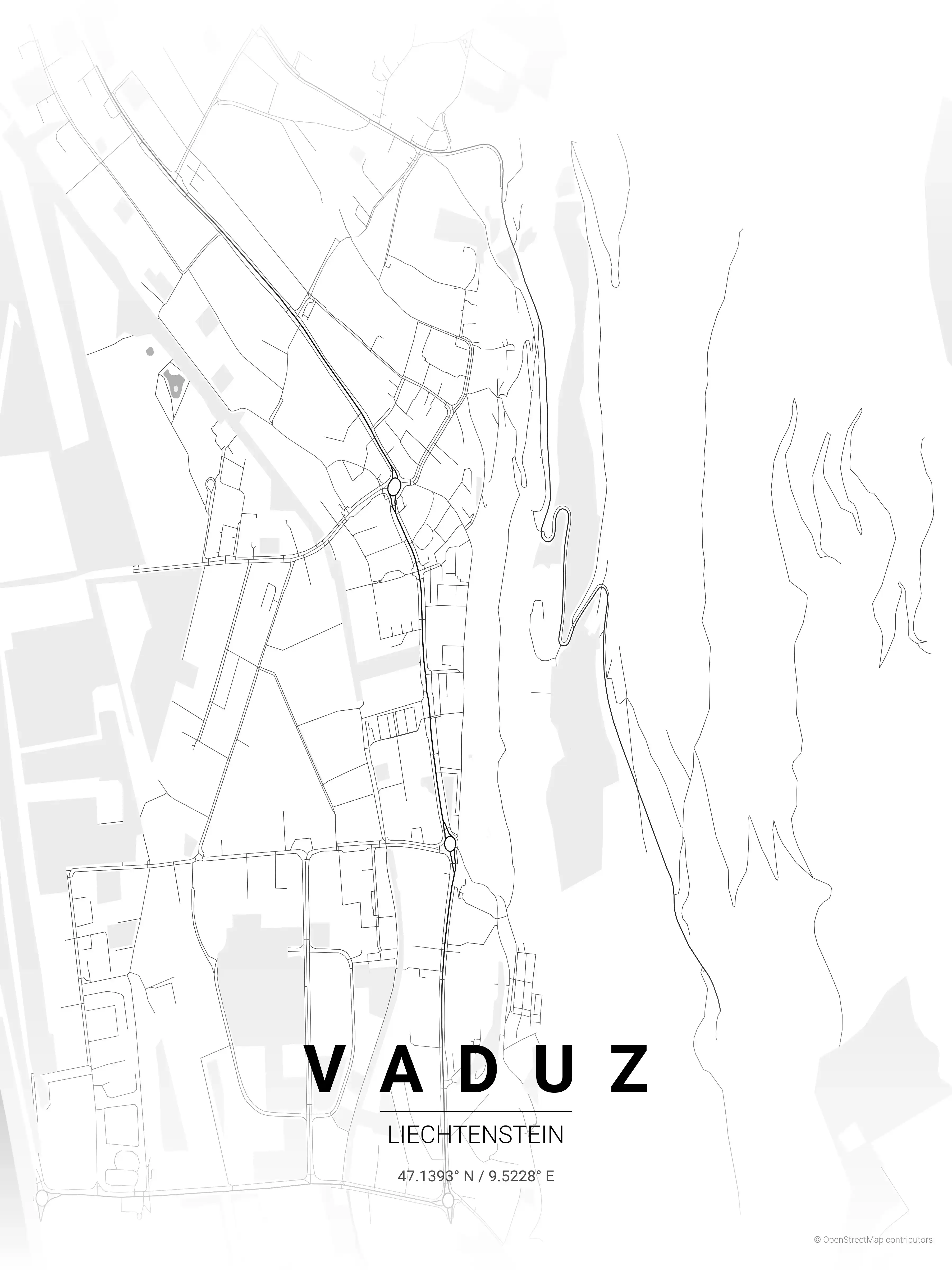 Vaduz contrast zones map