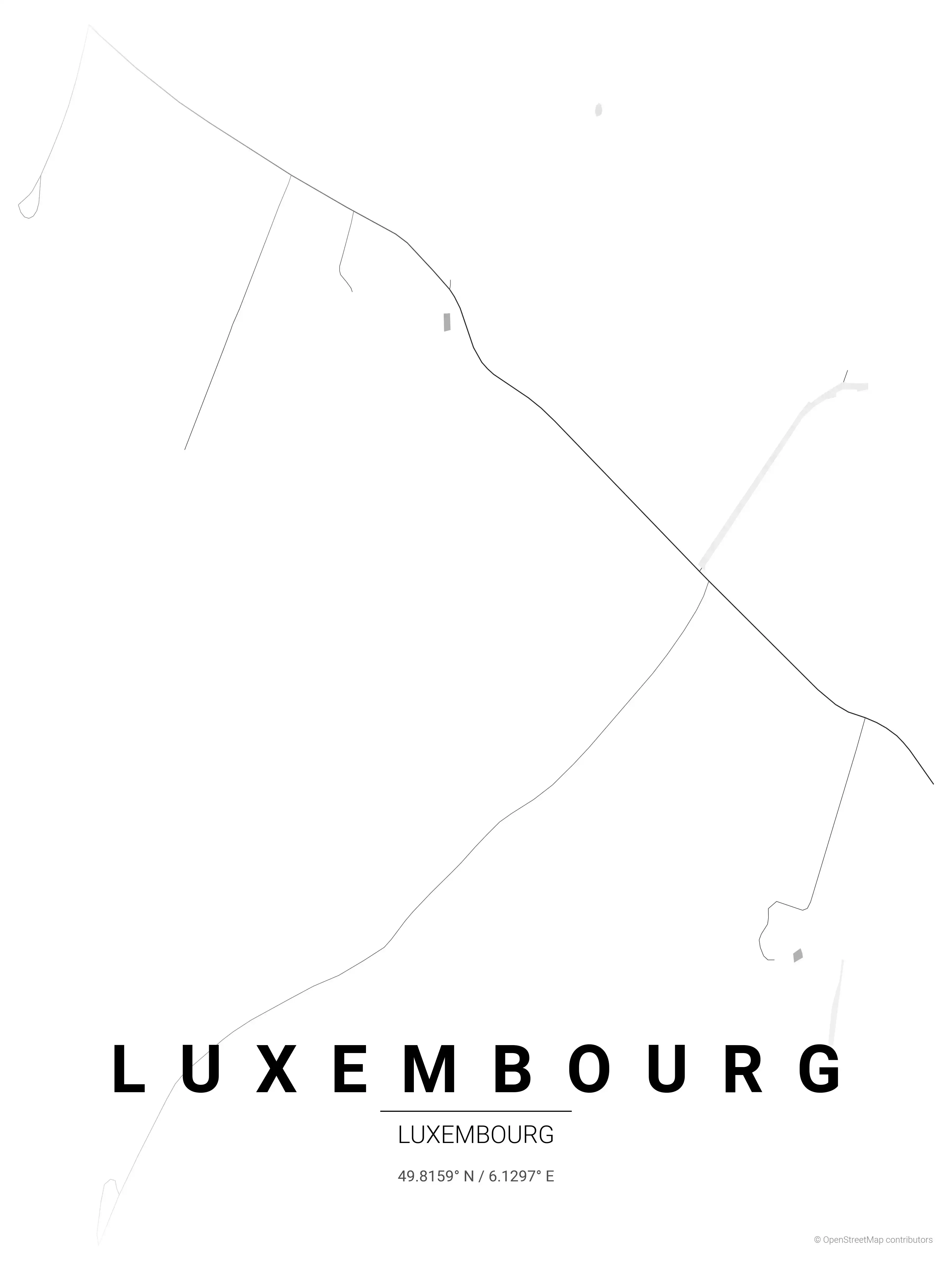 Luxembourg contrast zones map
