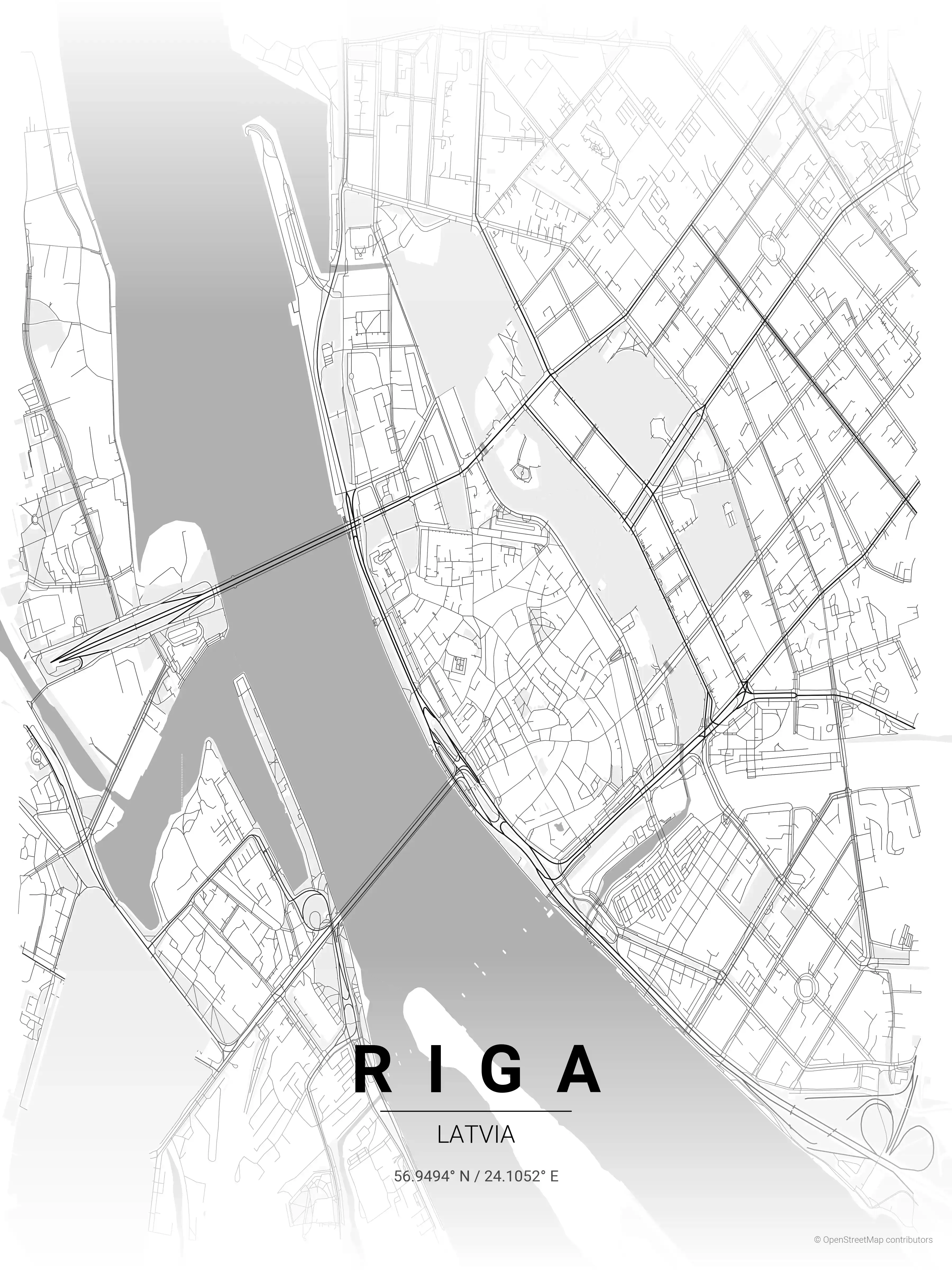 Riga contrast zones map