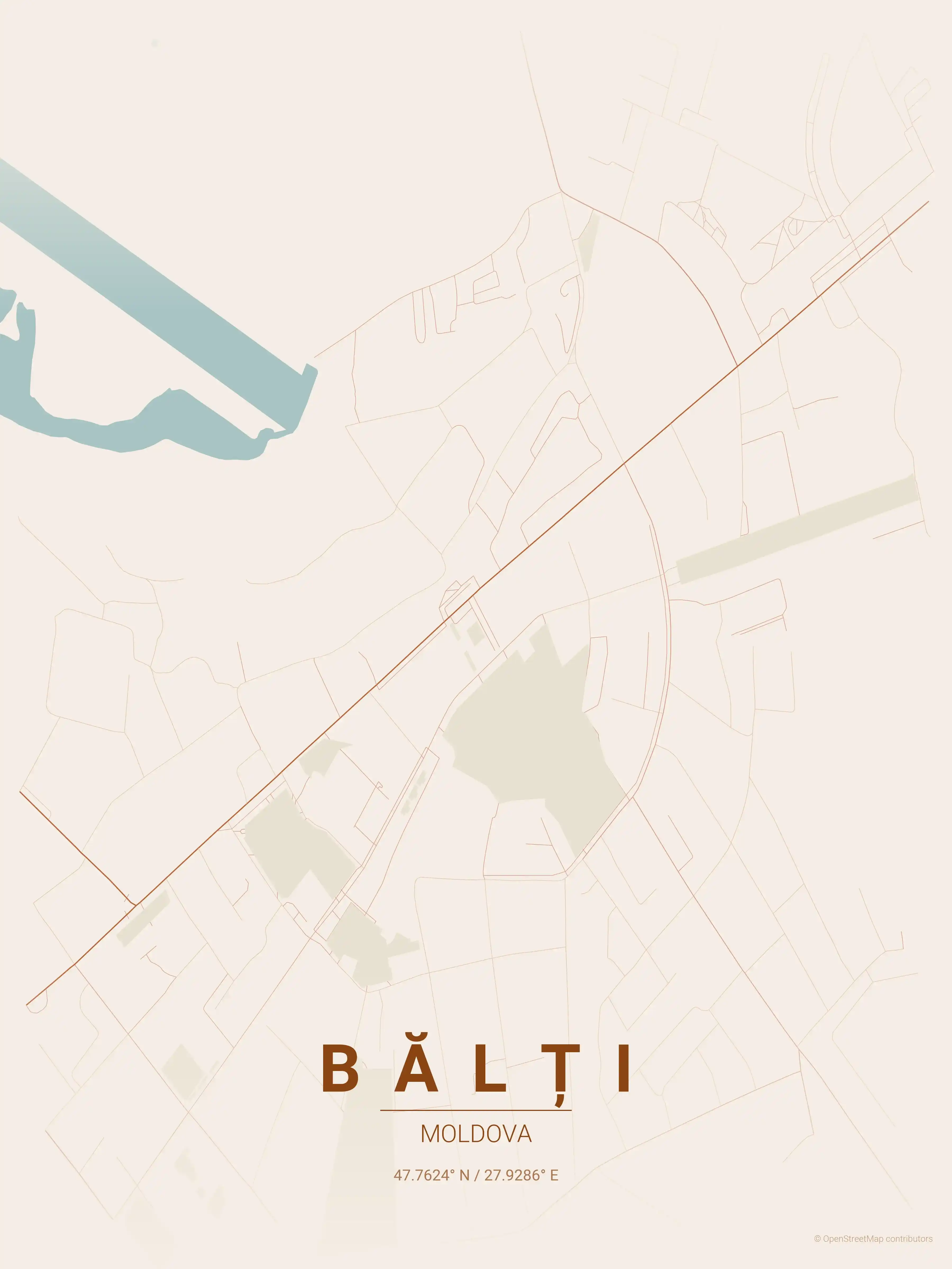 Bălți terracotta map