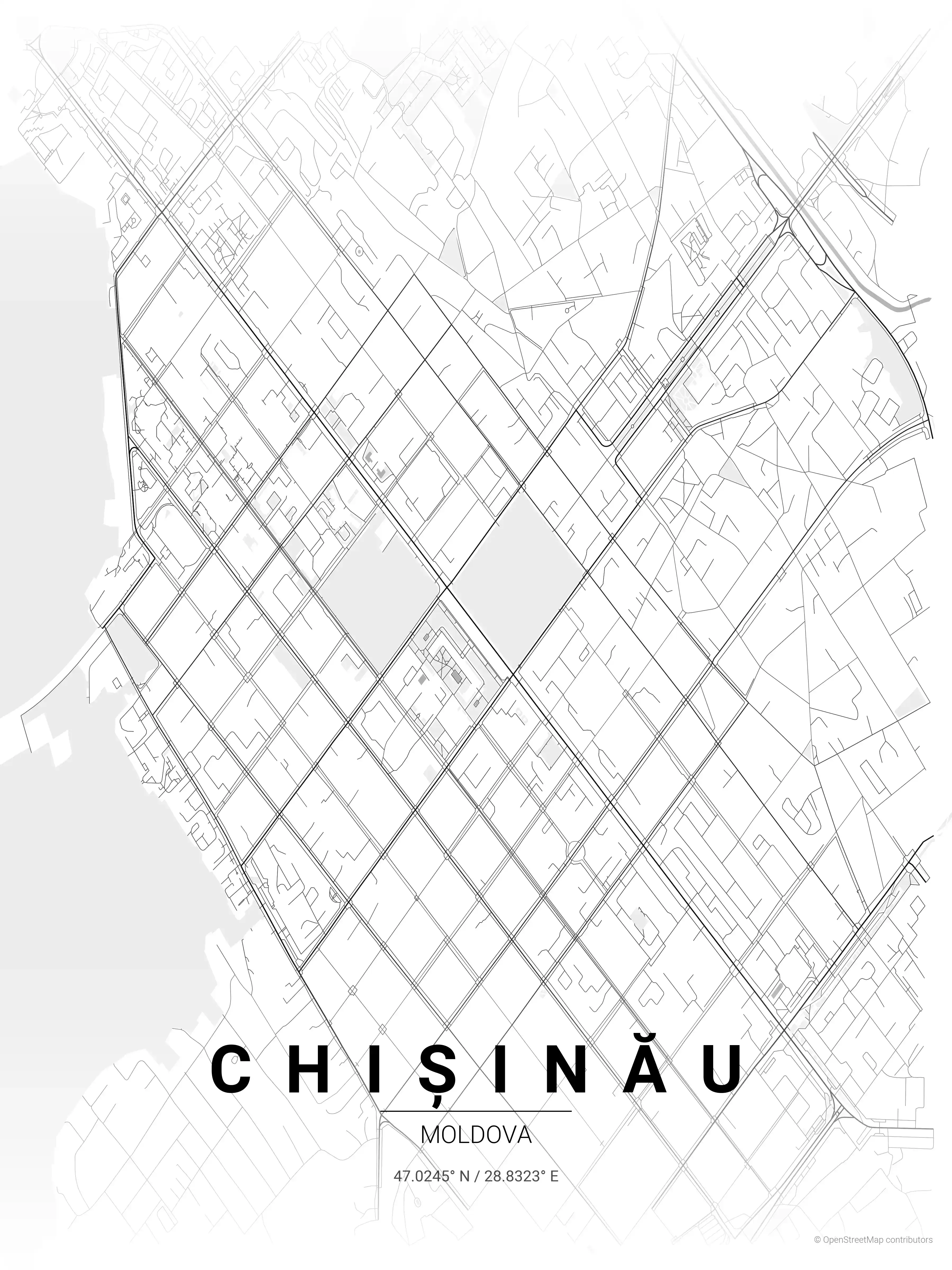 Chișinău contrast zones map