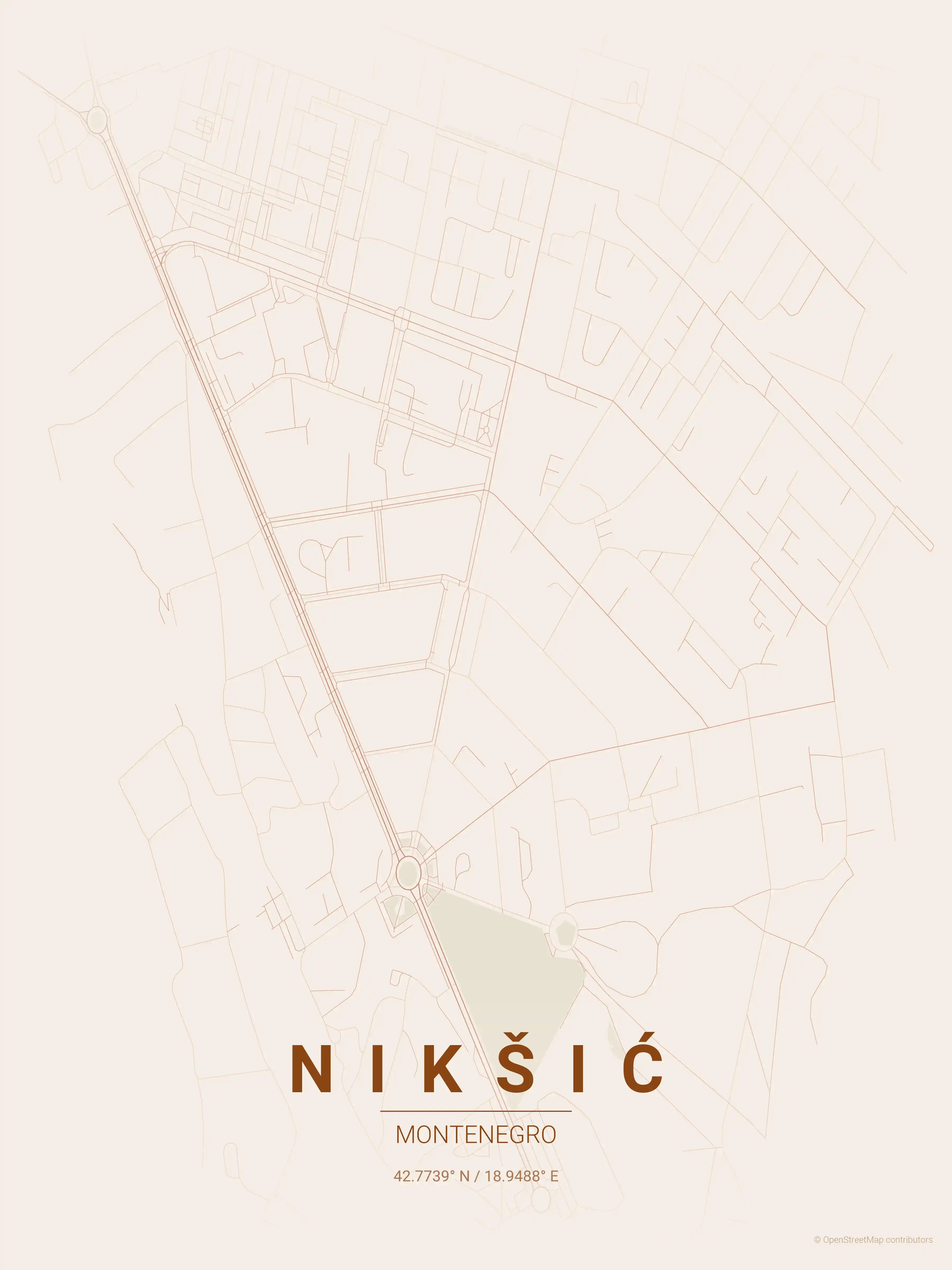Nikšić terracotta map