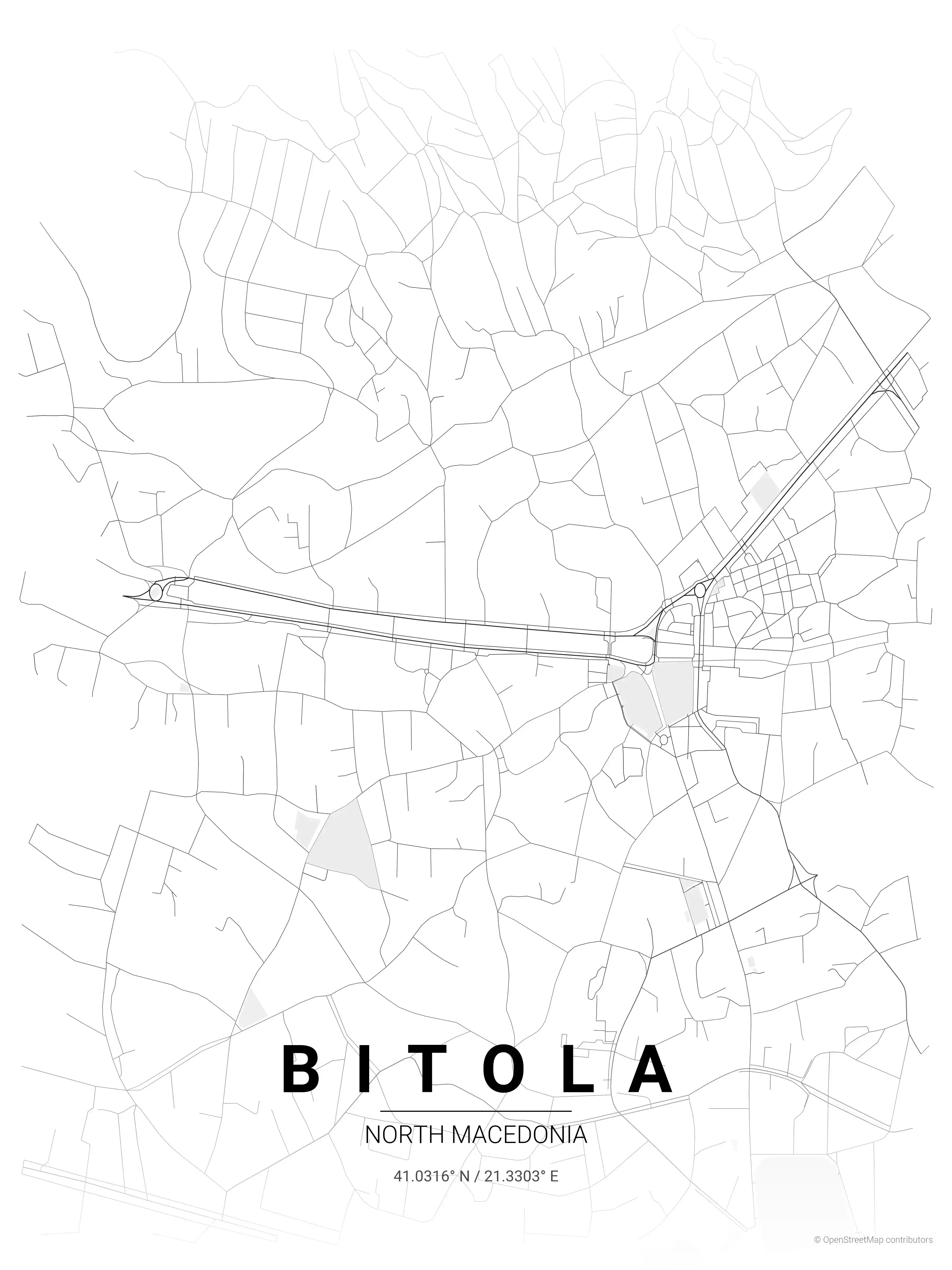 Bitola contrast zones map