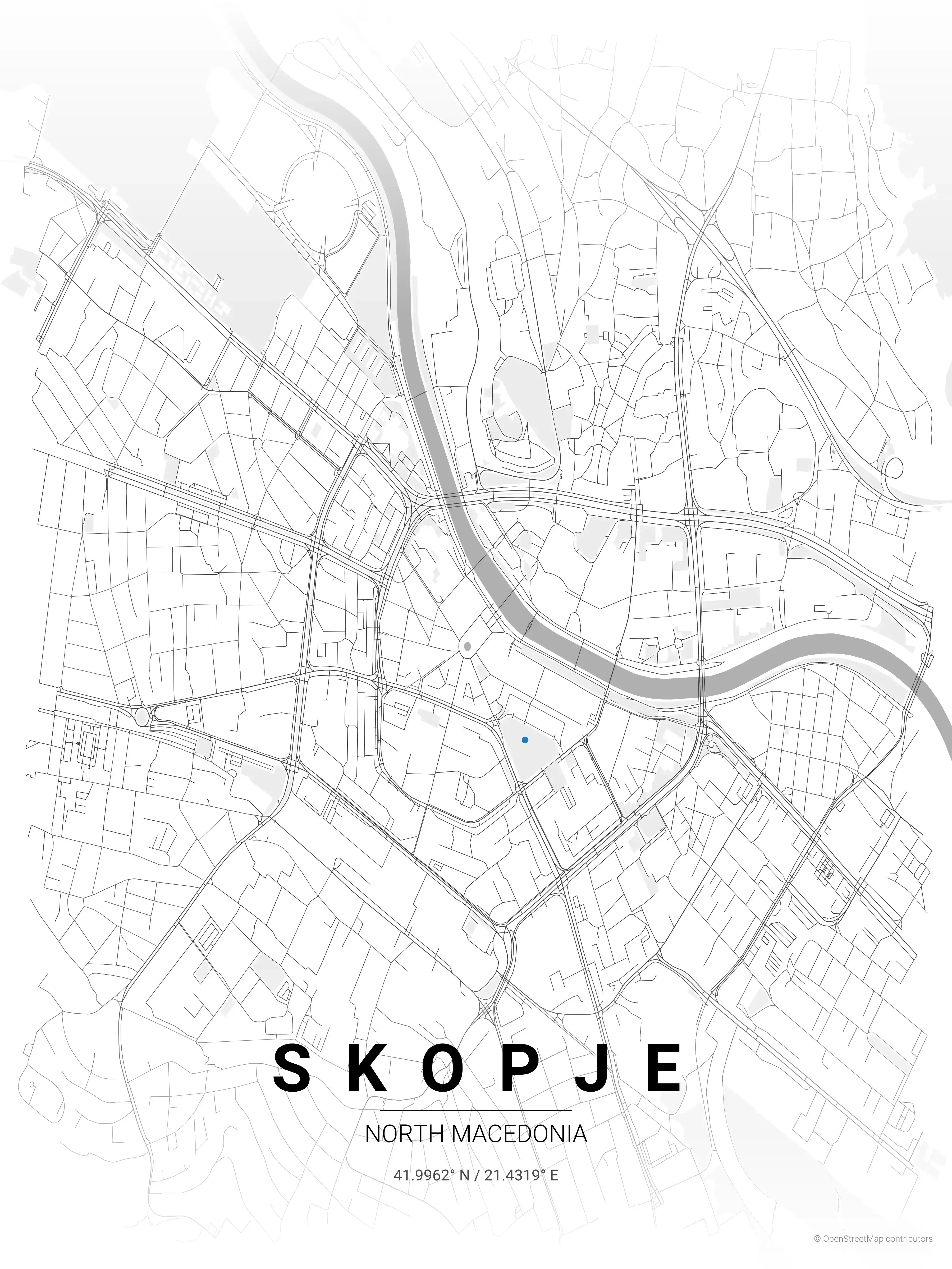 Skopje contrast zones map