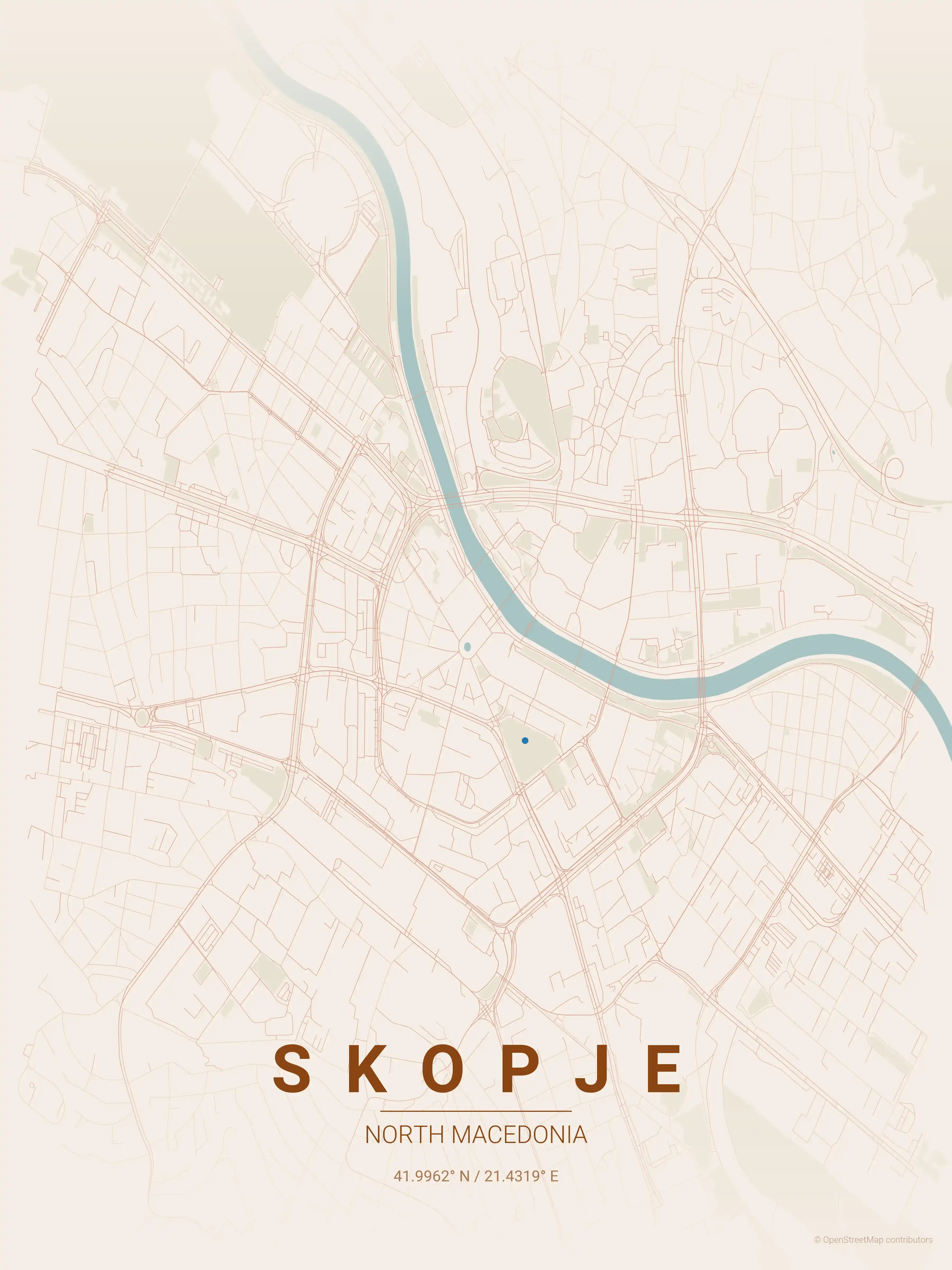 Skopje terracotta map
