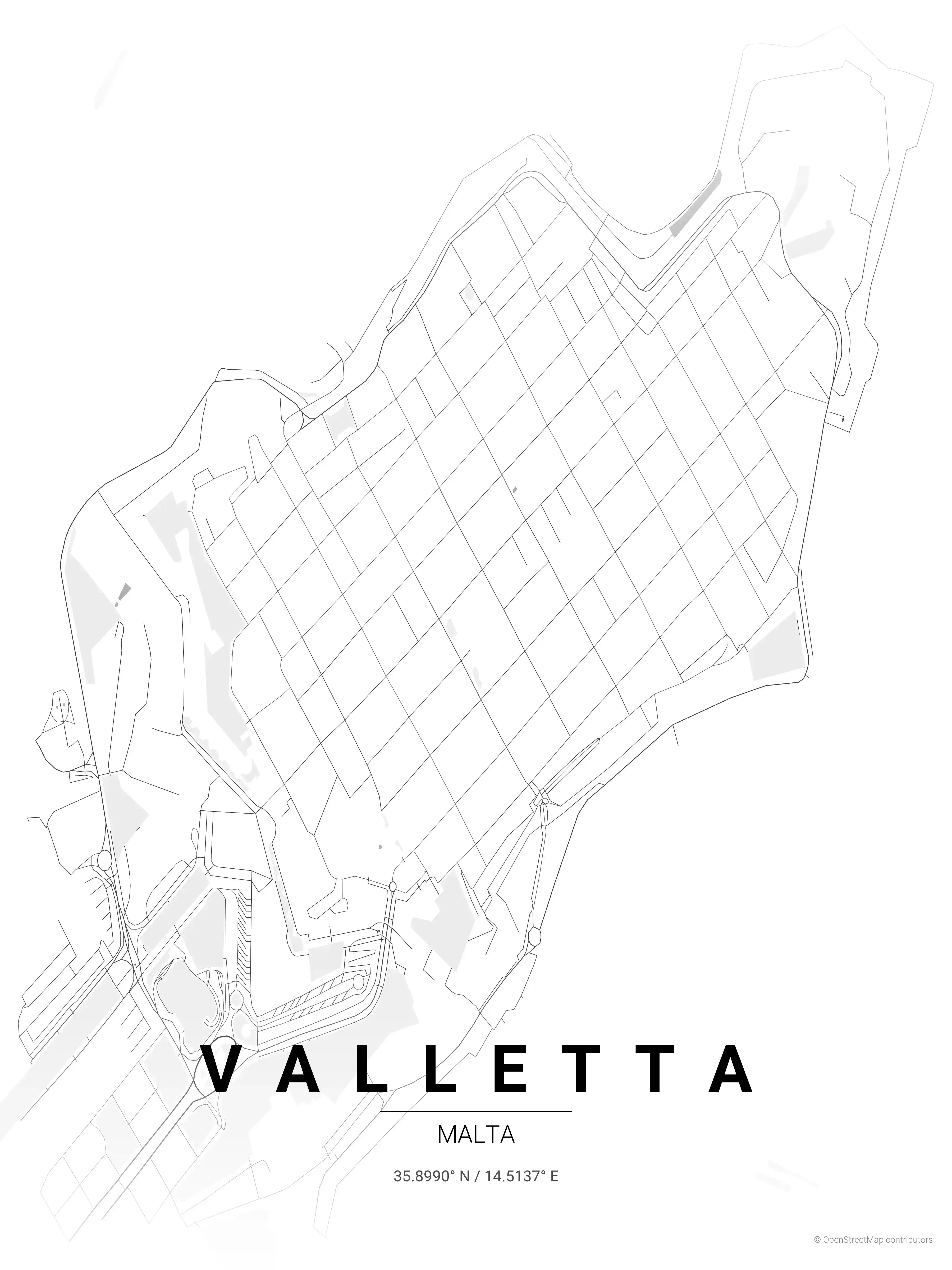 Valletta contrast zones map