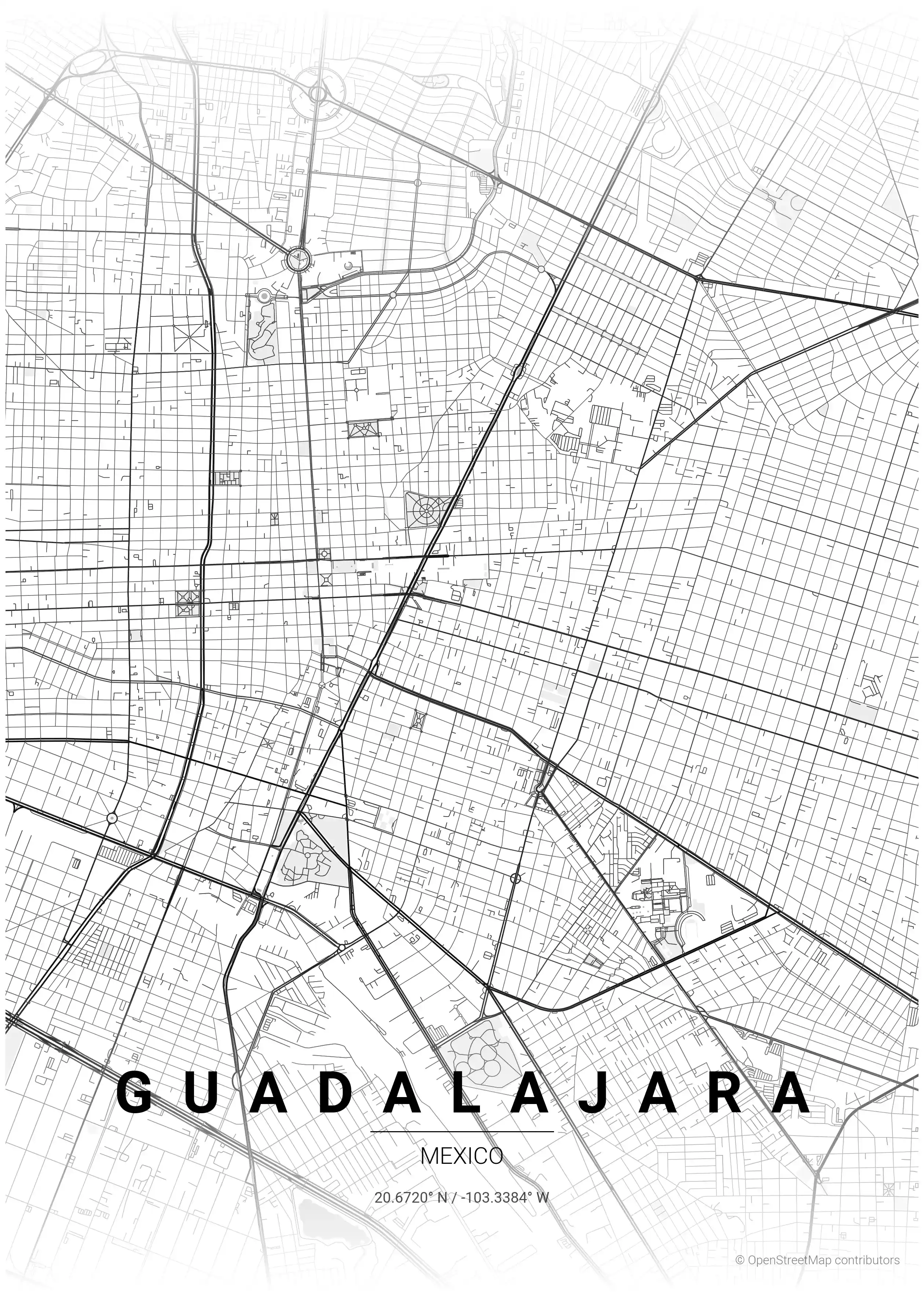 Guadalajara contrast zones map