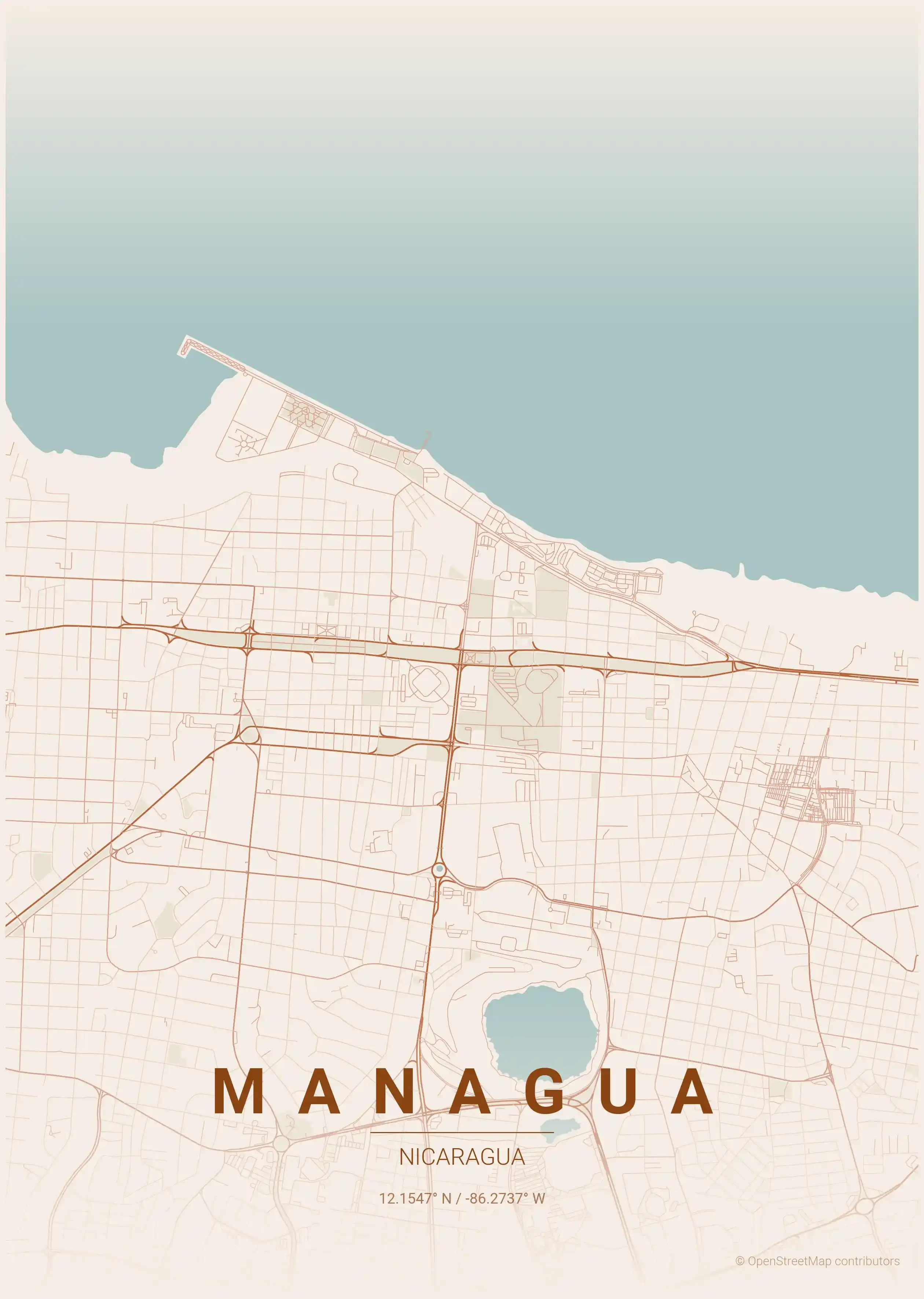 Managua terracotta map