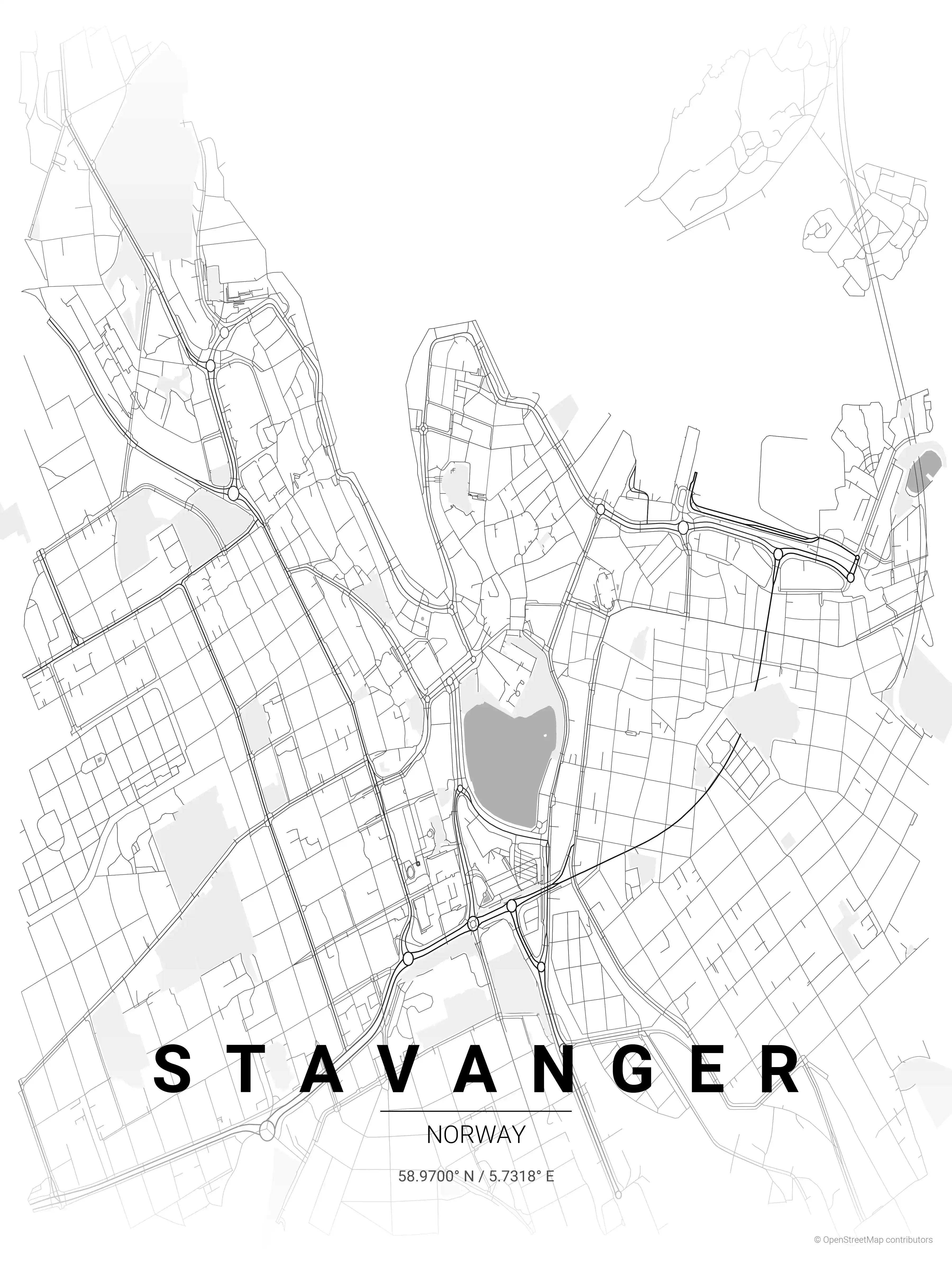 Stavanger contrast zones map