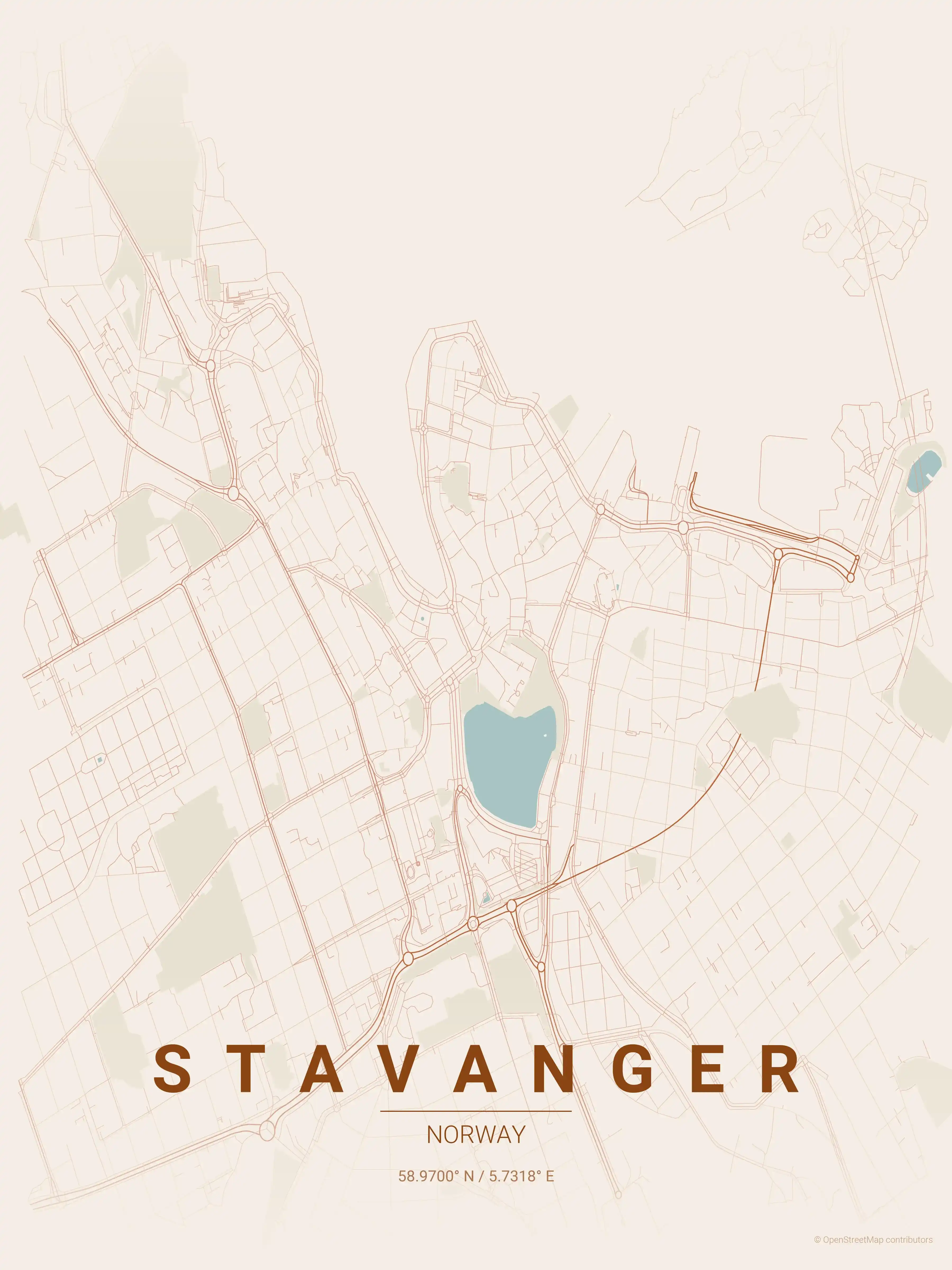Stavanger terracotta map