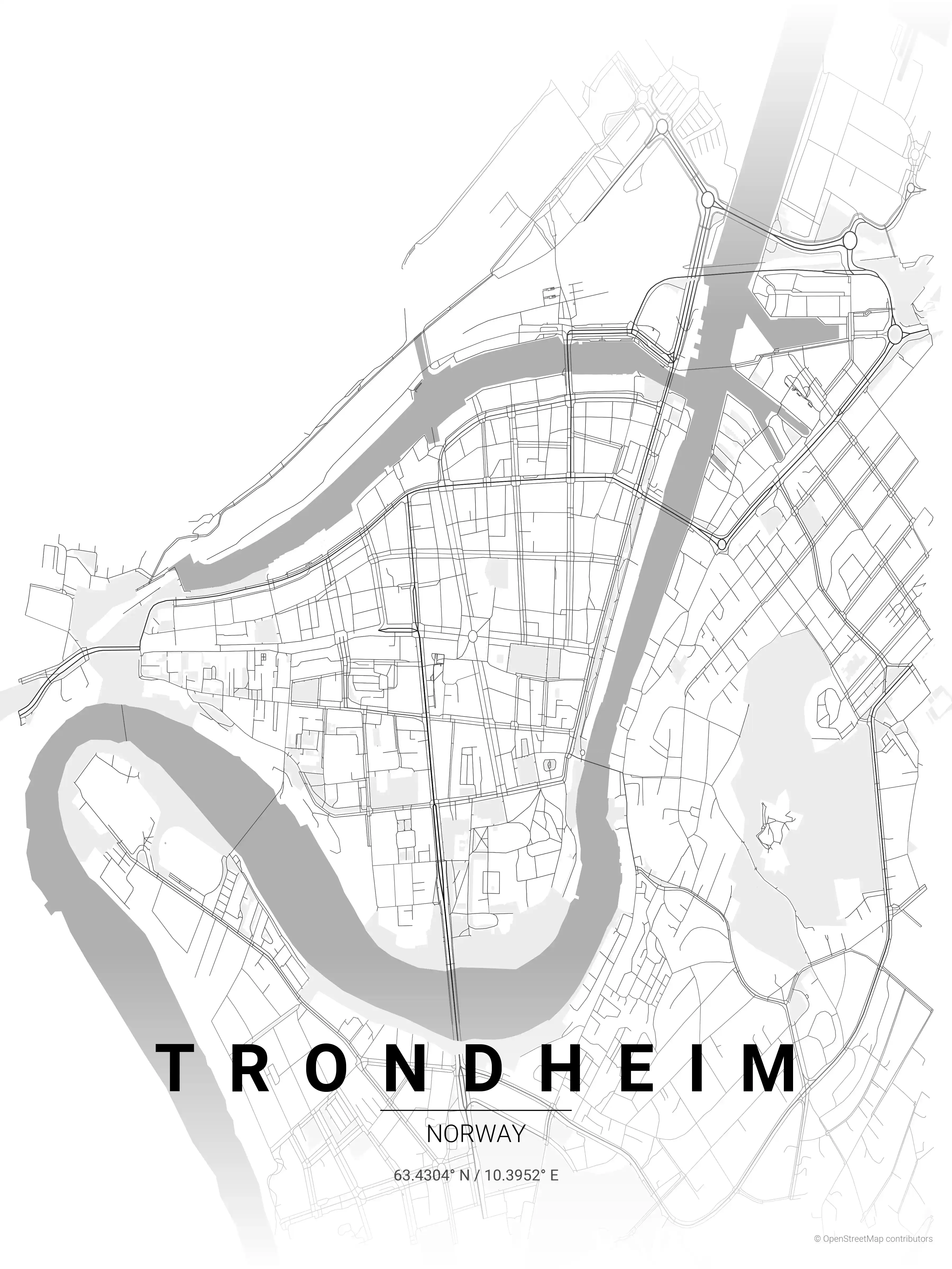Trondheim contrast zones map