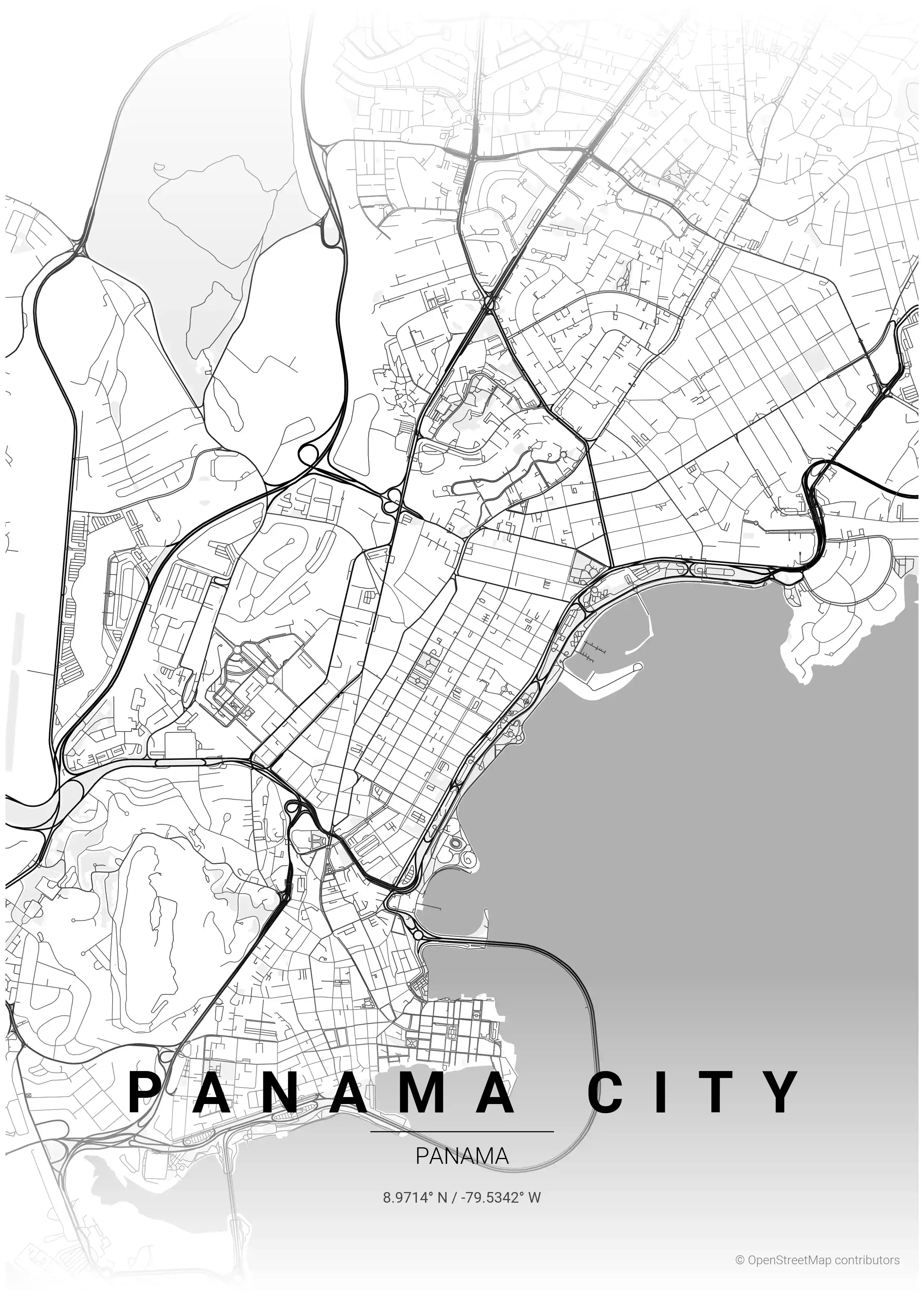 Panama City contrast zones map