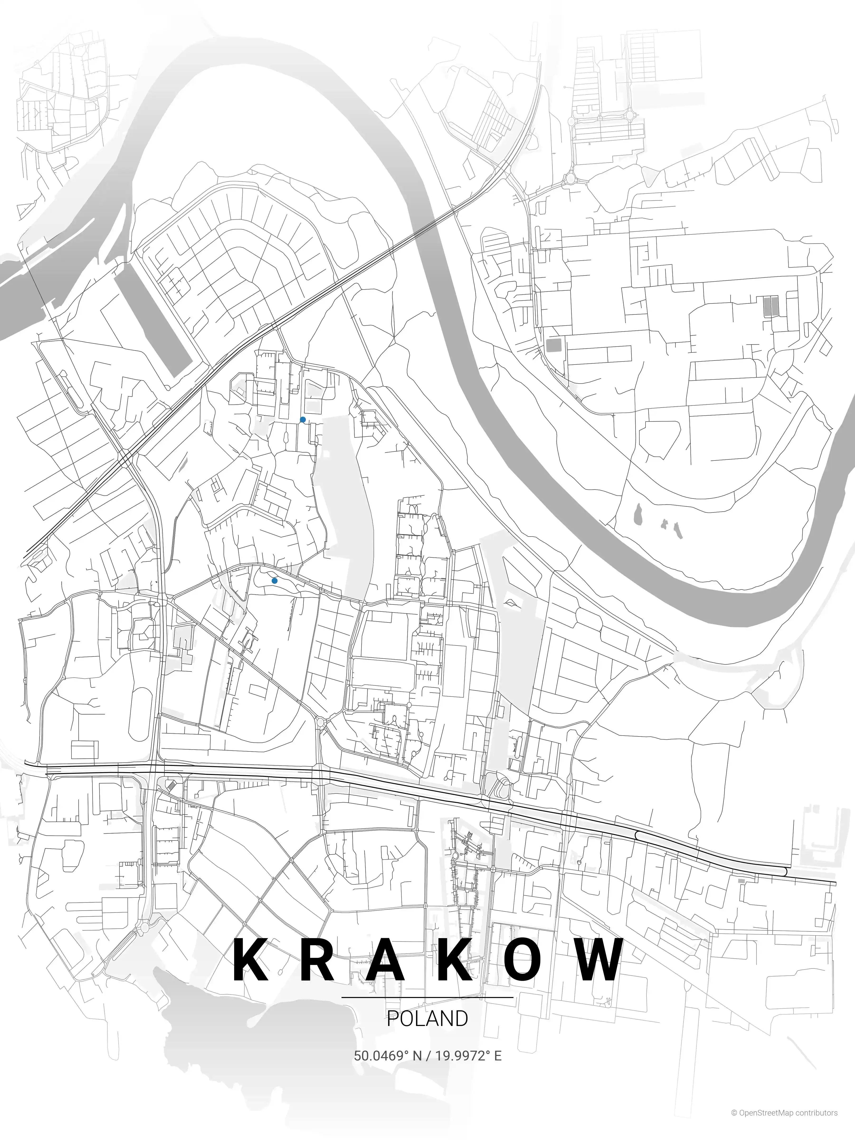 Krakow contrast zones map