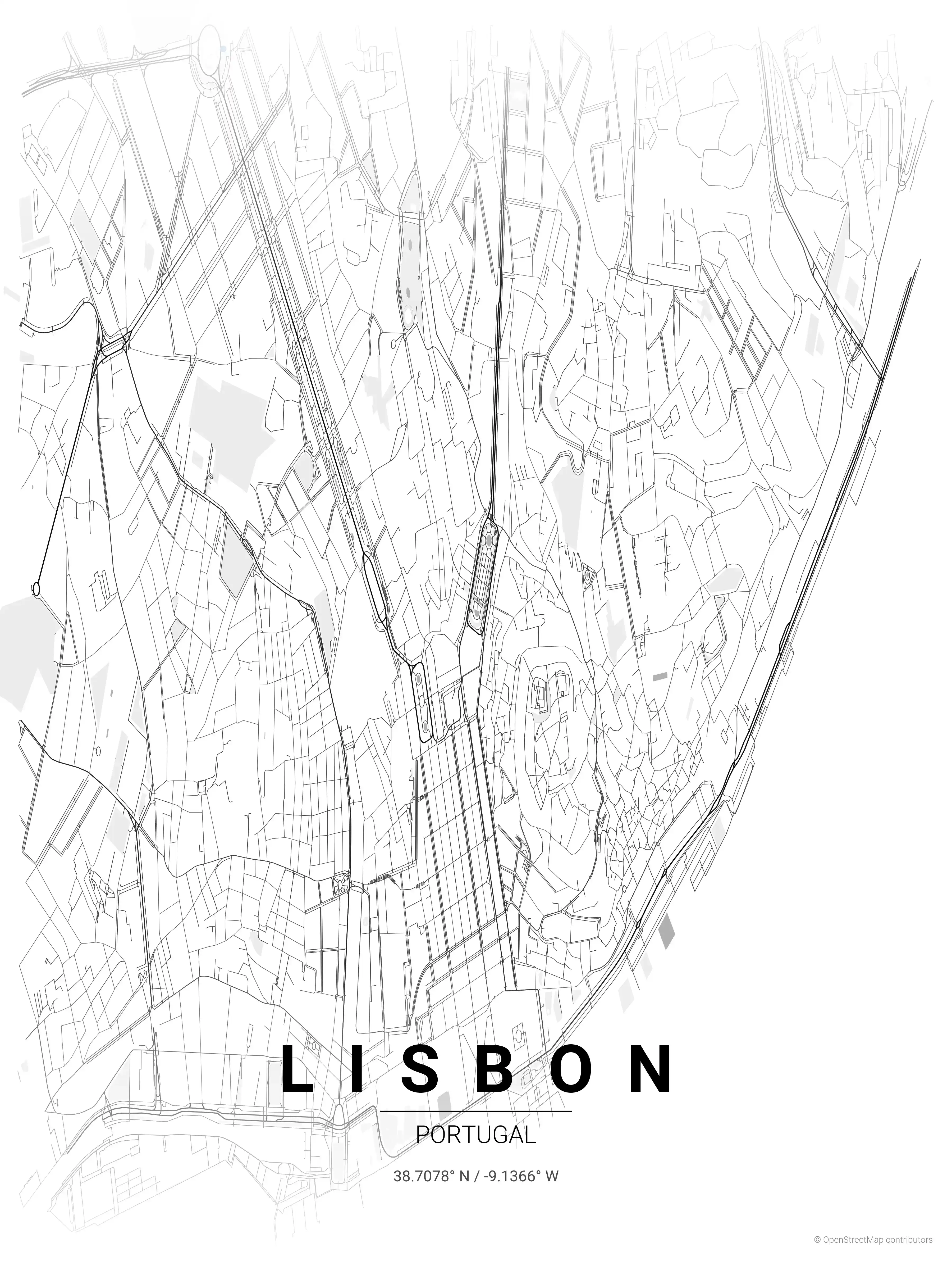 Lisbon contrast zones map