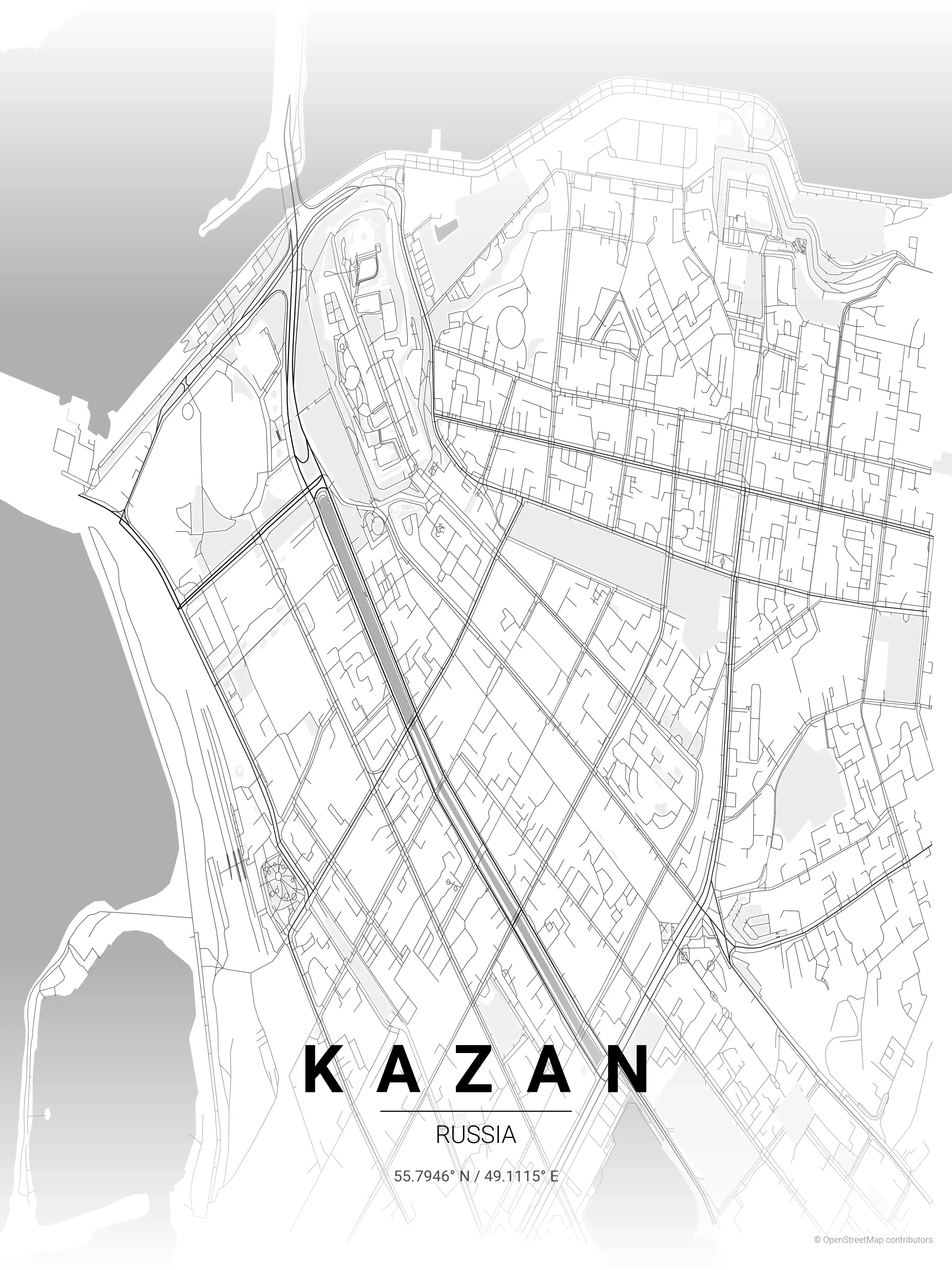 Kazan contrast zones map