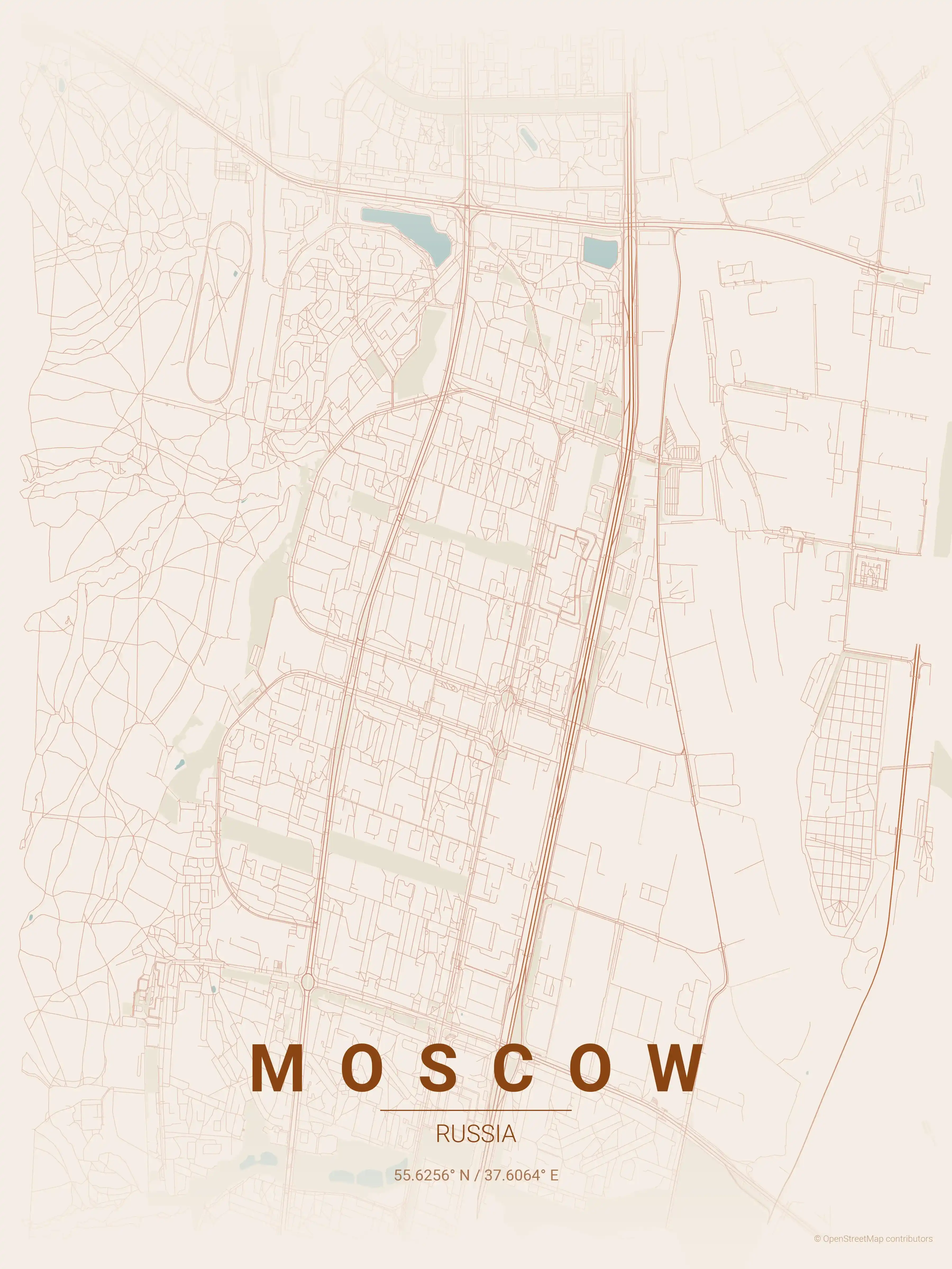 Moscow terracotta map
