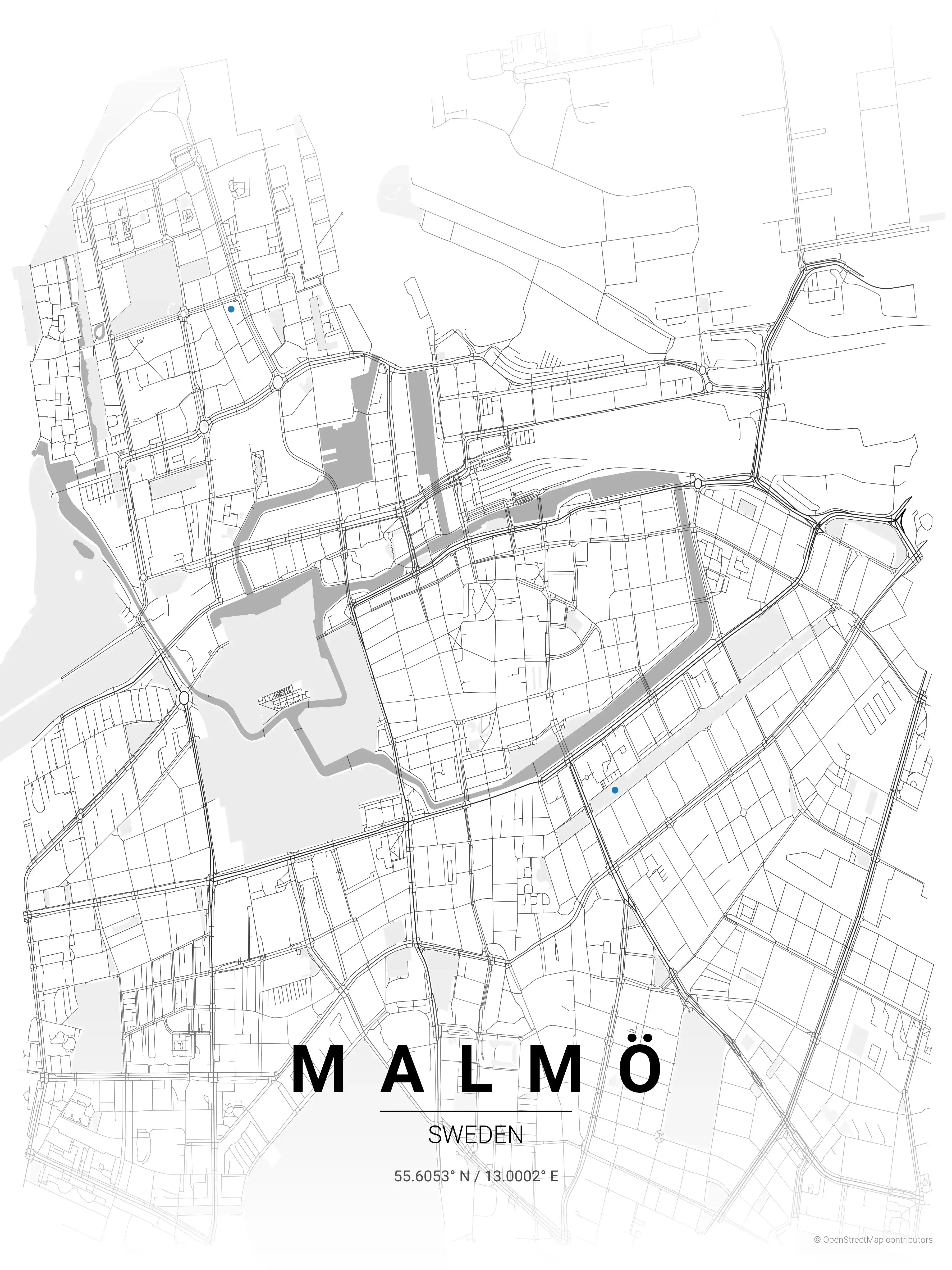 Malmö contrast zones map