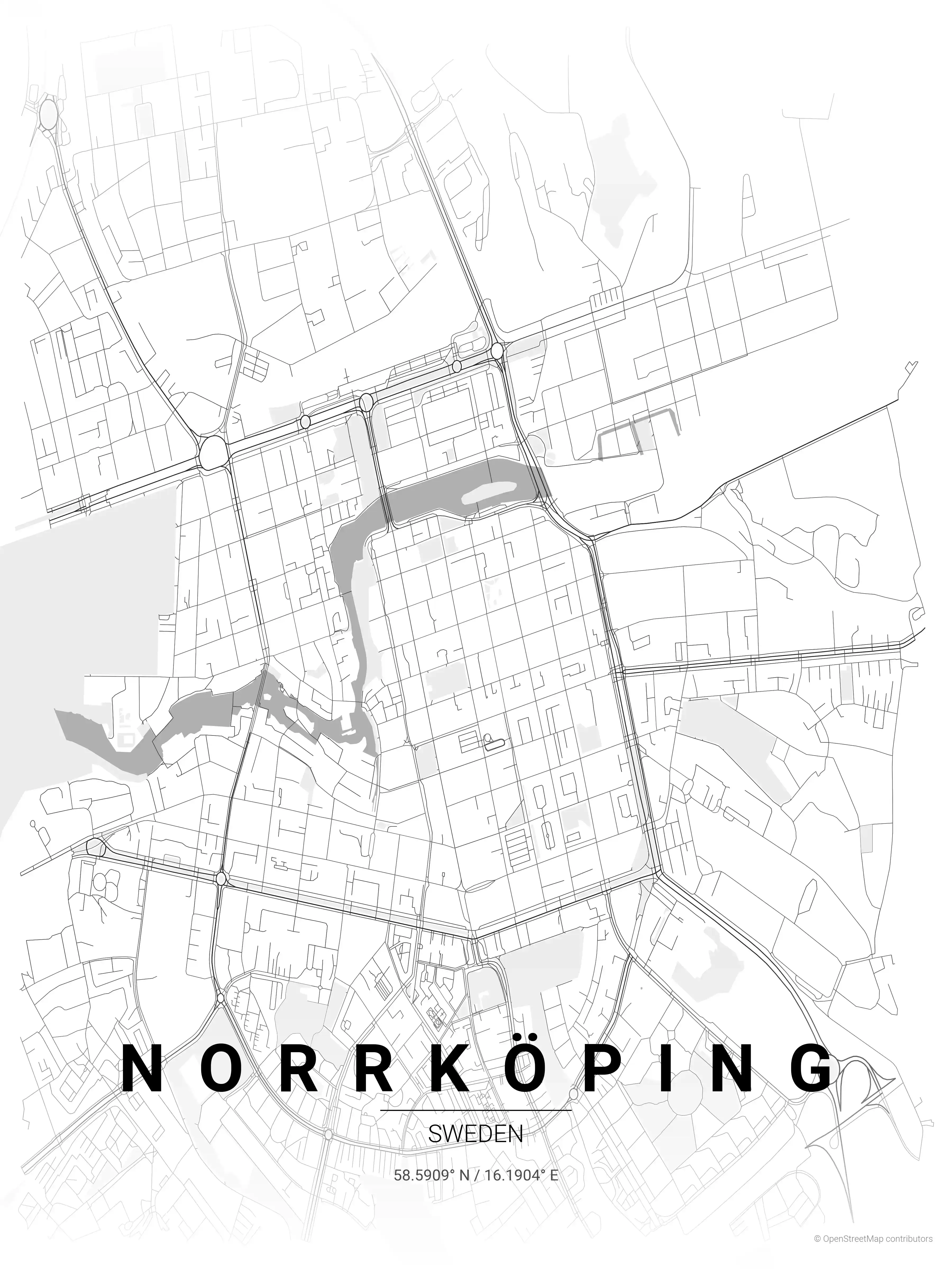 Norrköping contrast zones map