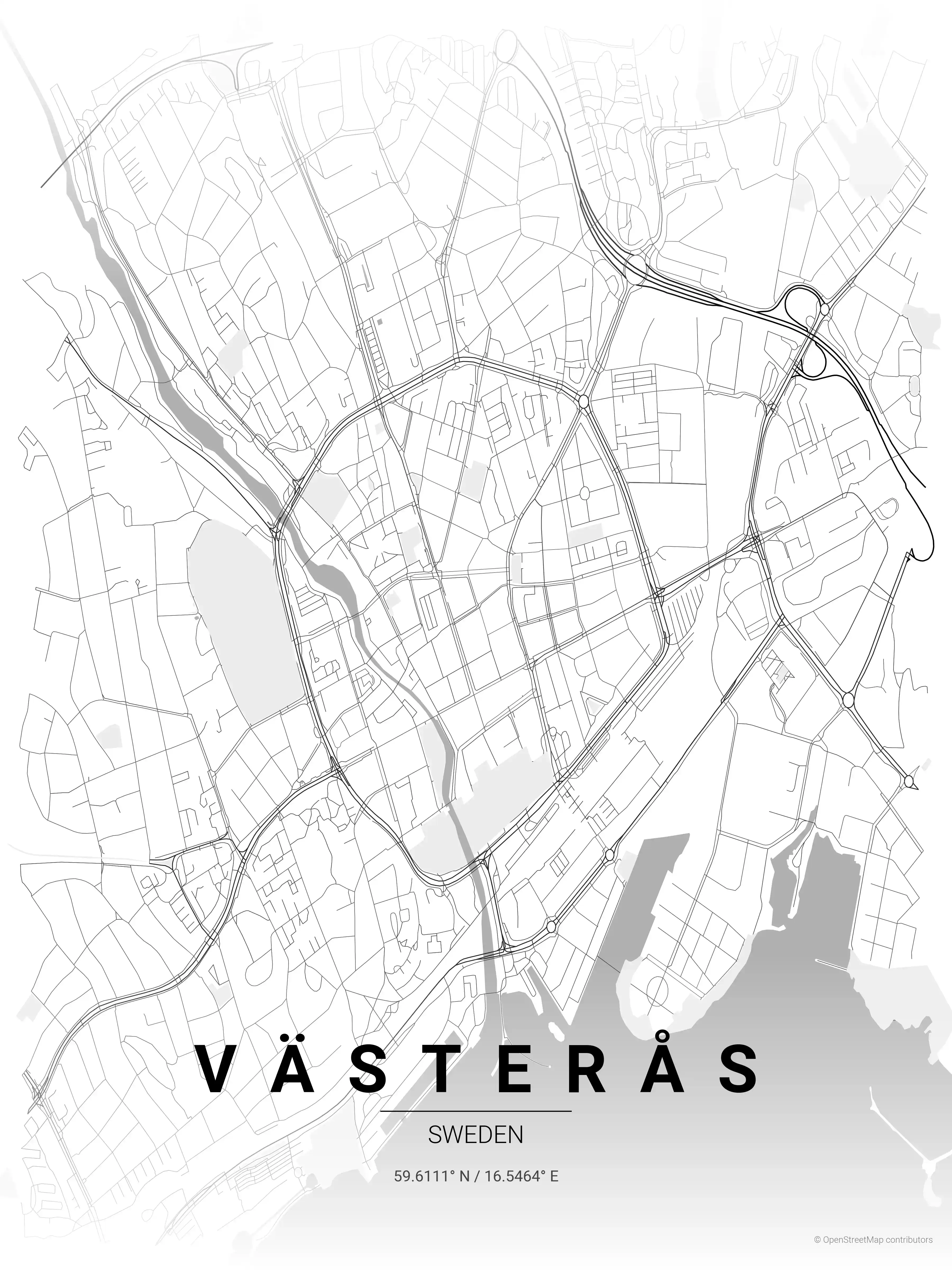 Västerås contrast zones map
