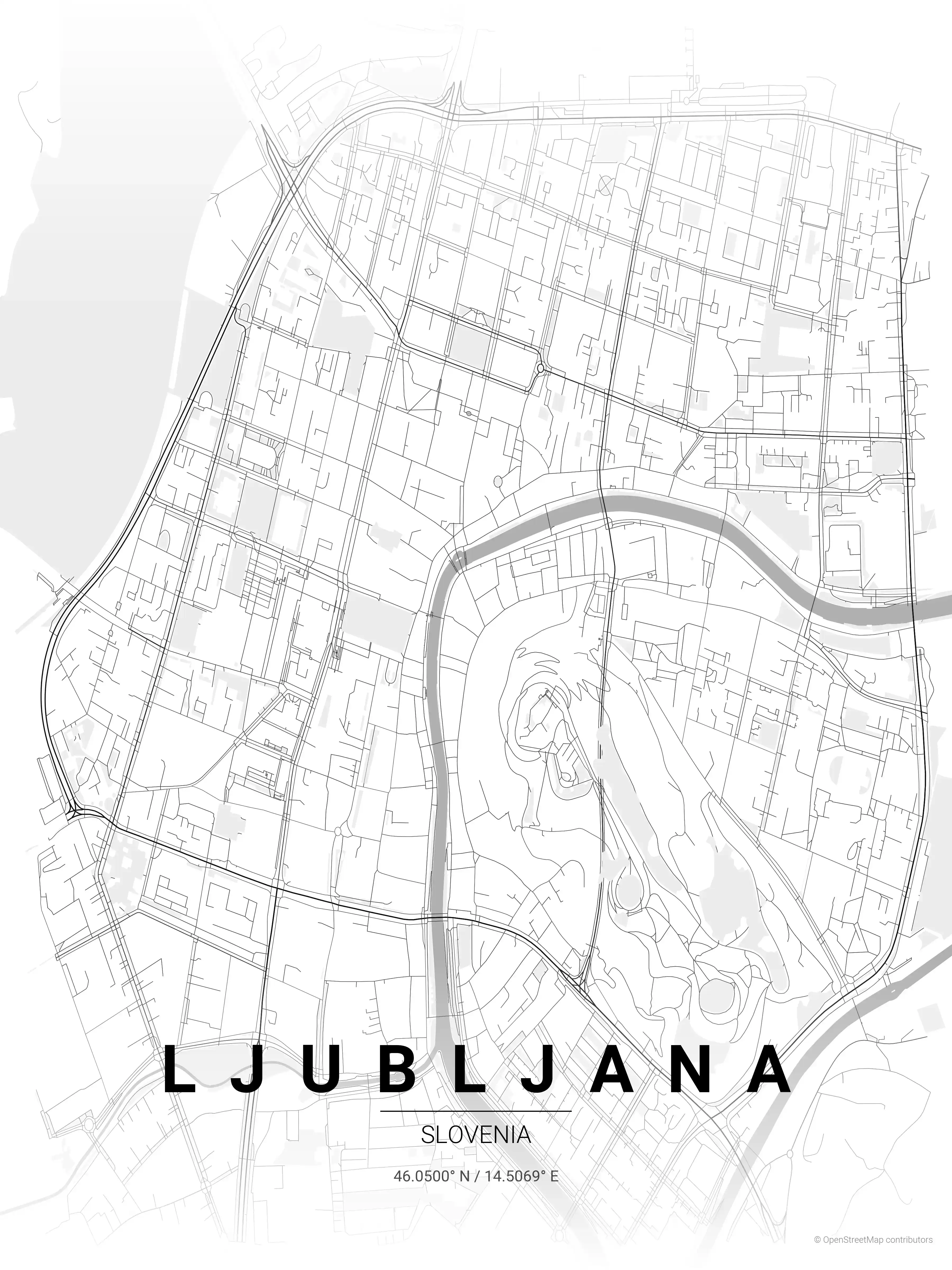 Ljubljana contrast zones map