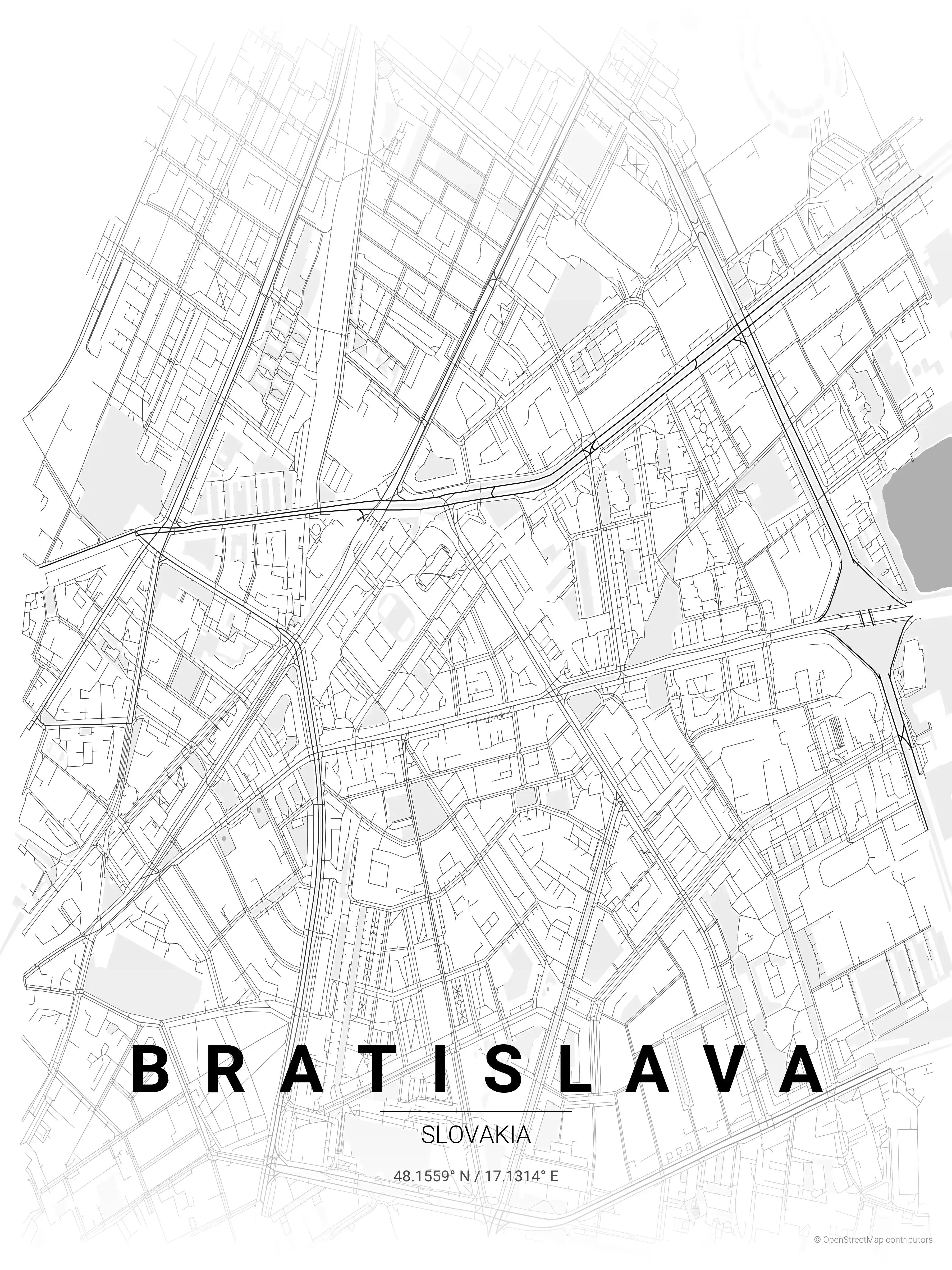 Bratislava contrast zones map