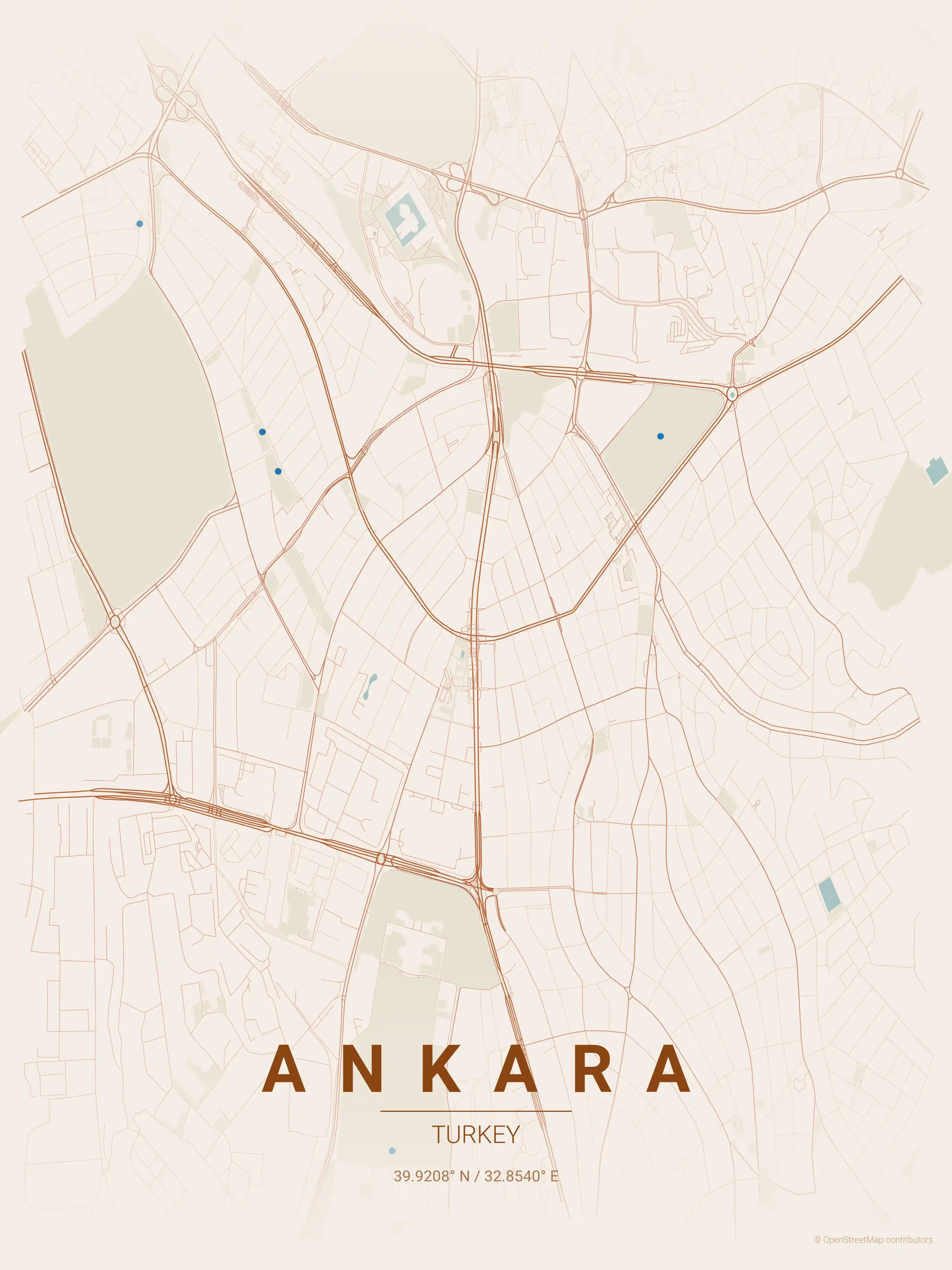 Ankara terracotta map